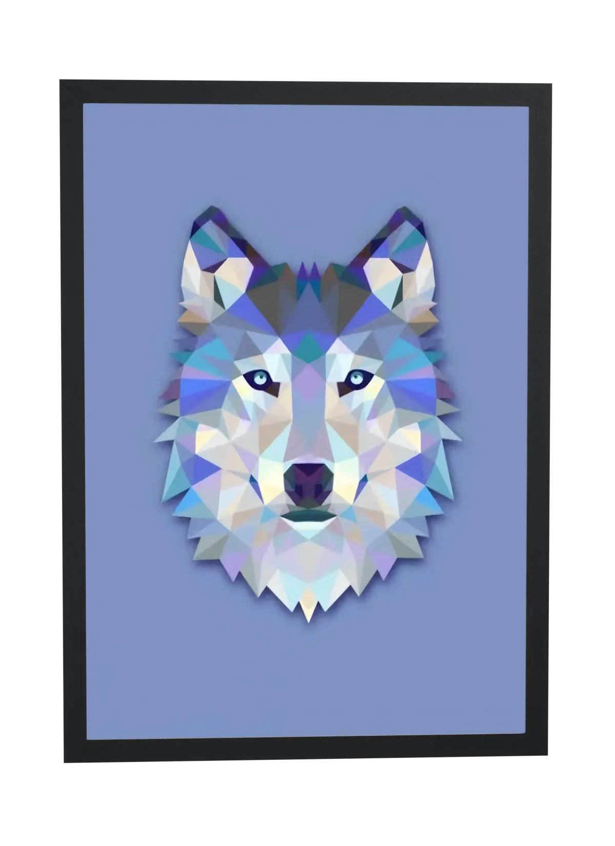 Lobo geométrico em baixo poligonal