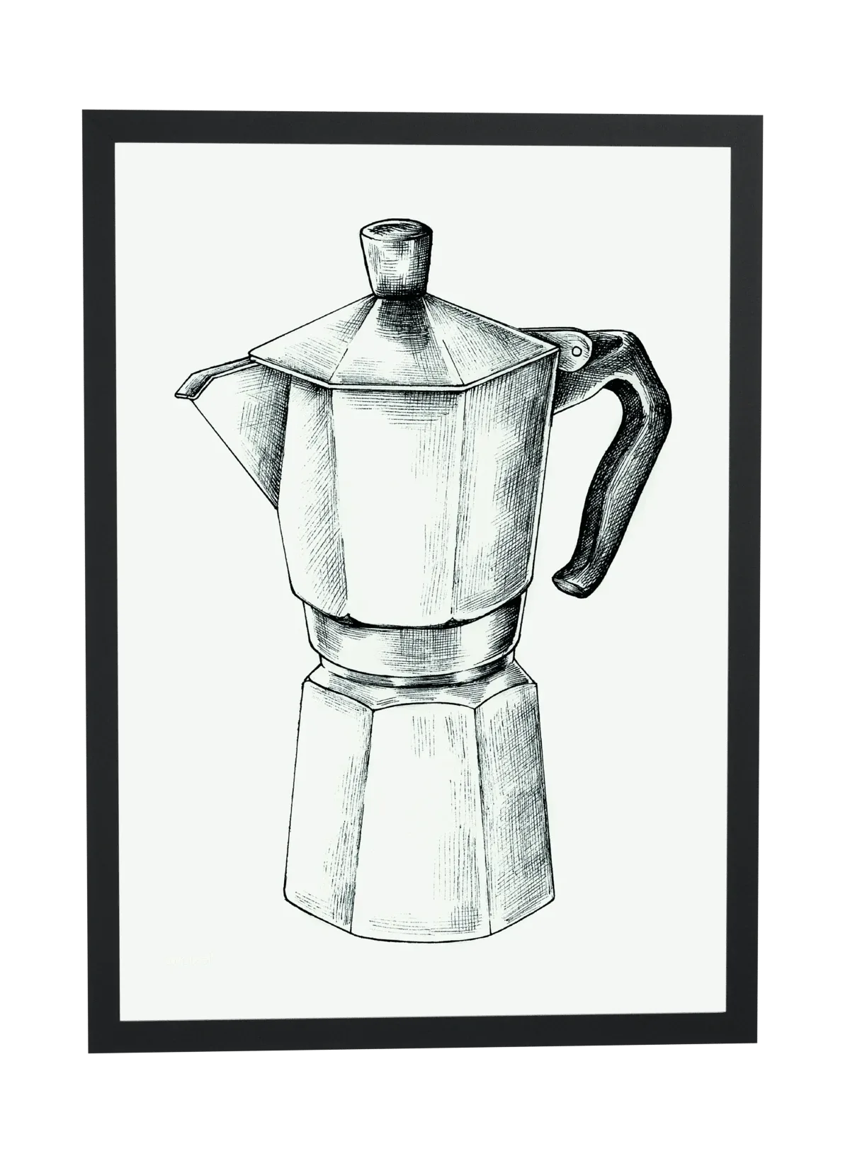 Cafeteira italiana em desenho