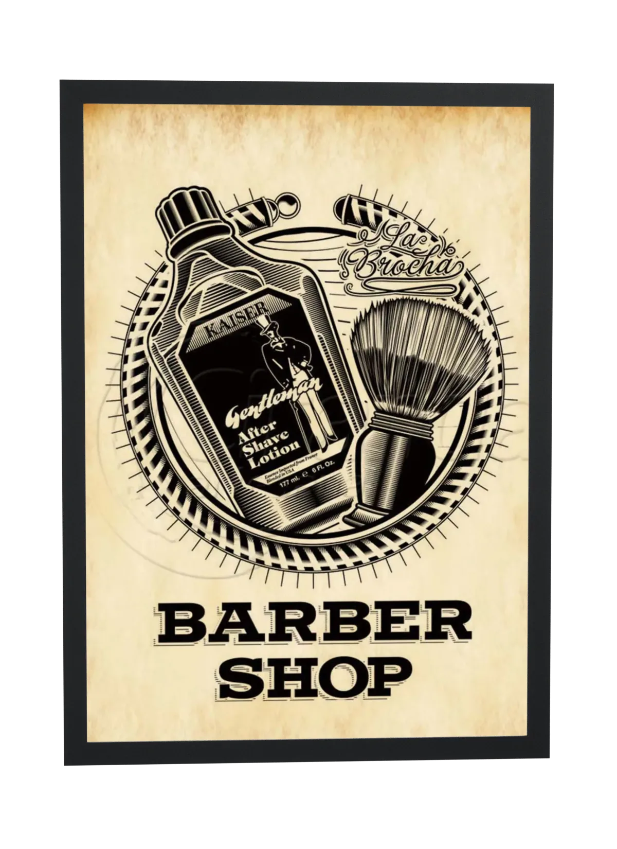 Emblema vintage de barber shop