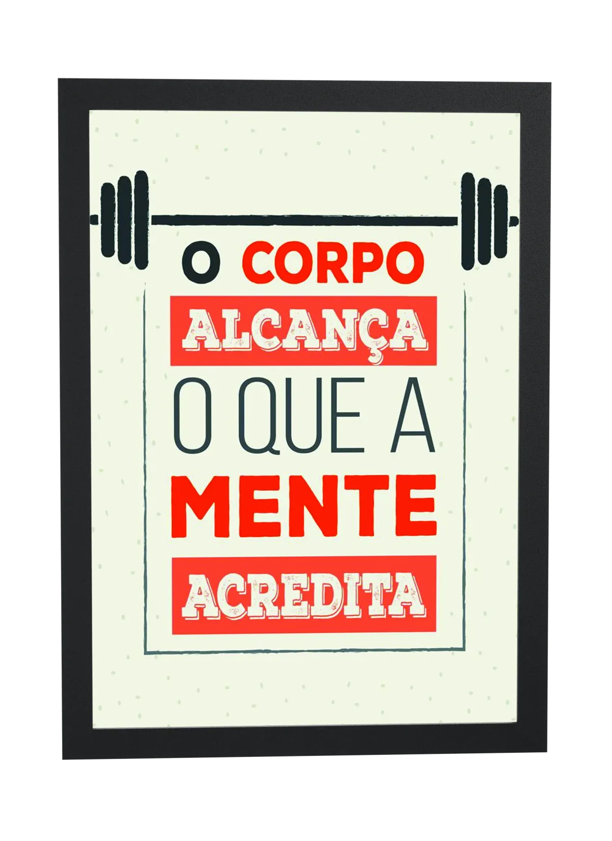 Cartaz motivacional de academia