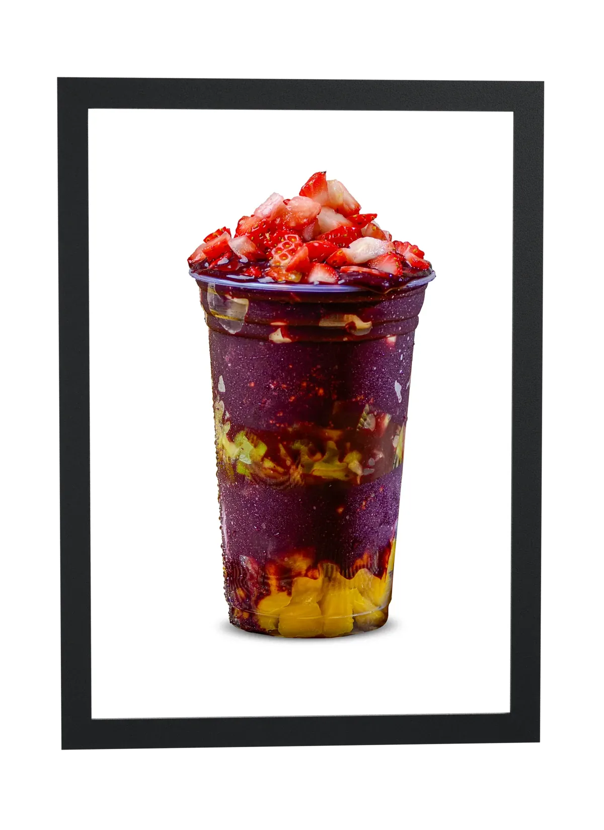 Copo de açaí com morango