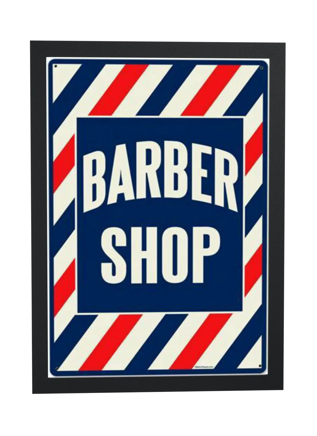 Placa listrada barber shop