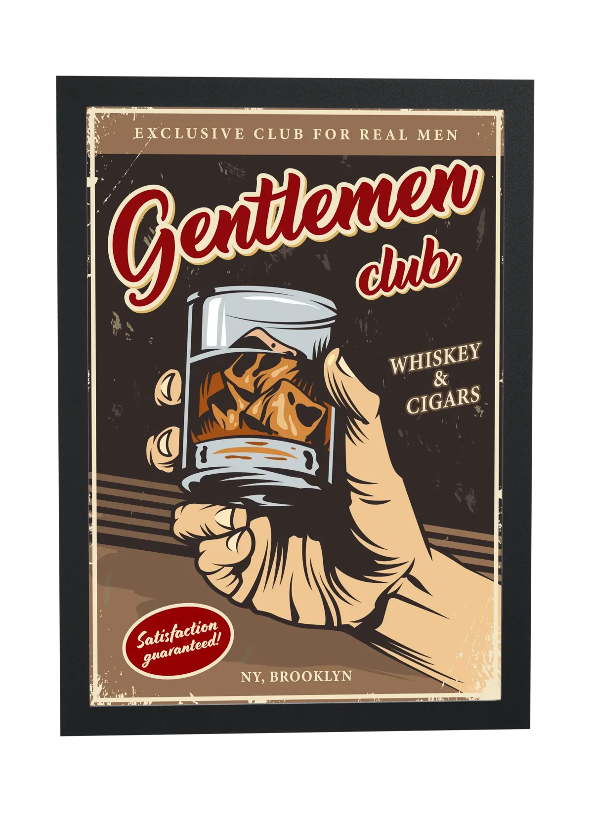 Cartaz vintage gentlemen club