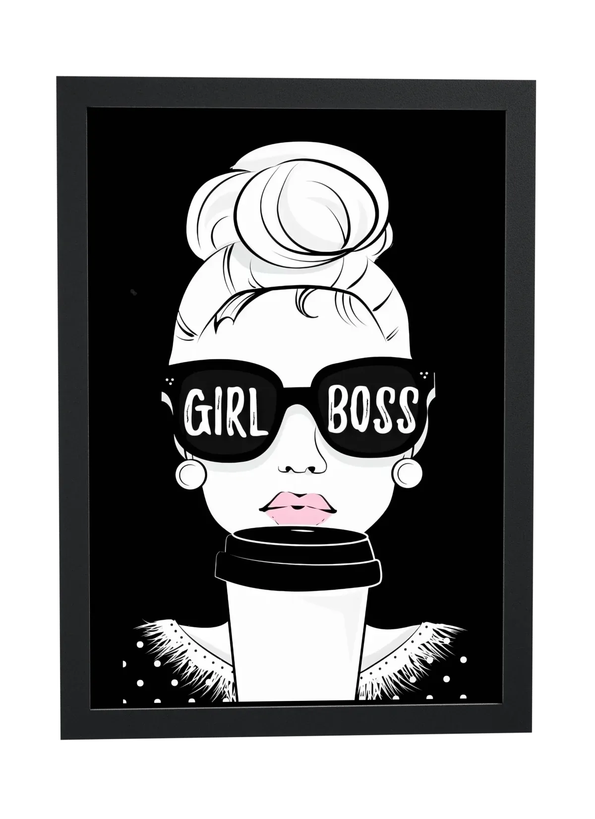 Mulher girl boss com óculos