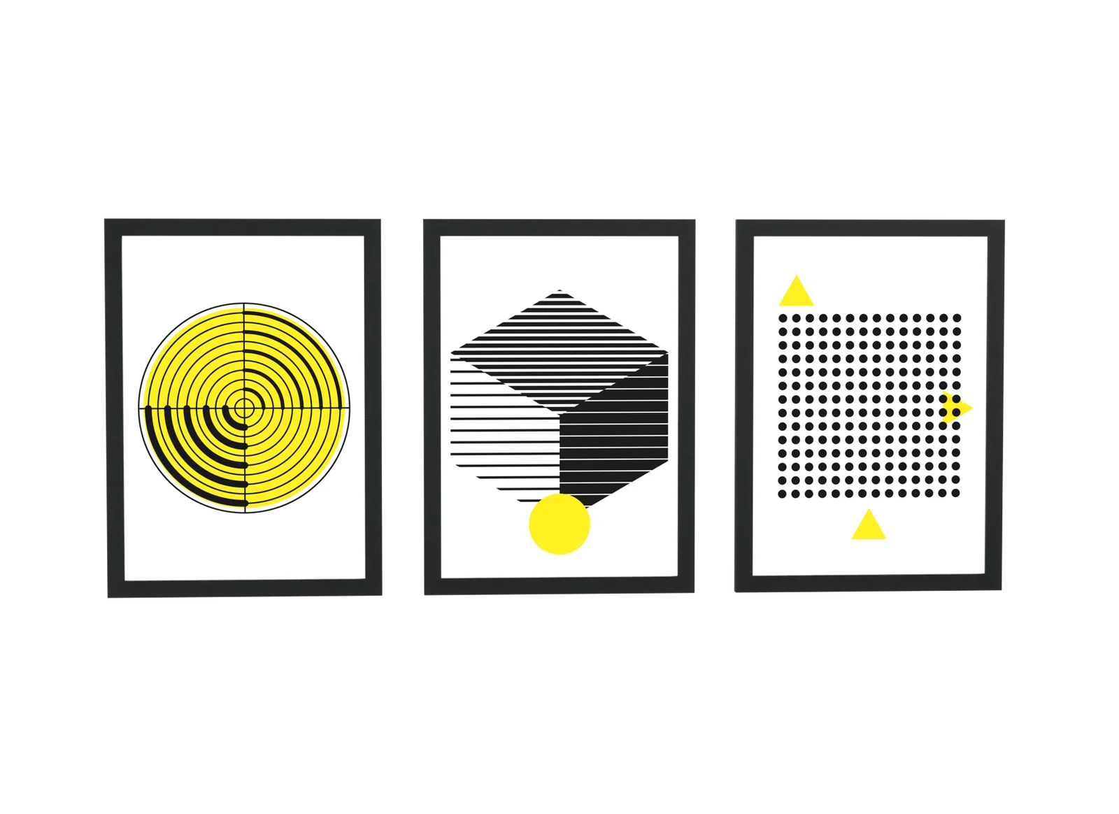 Trio gráfico de alvo e losango
