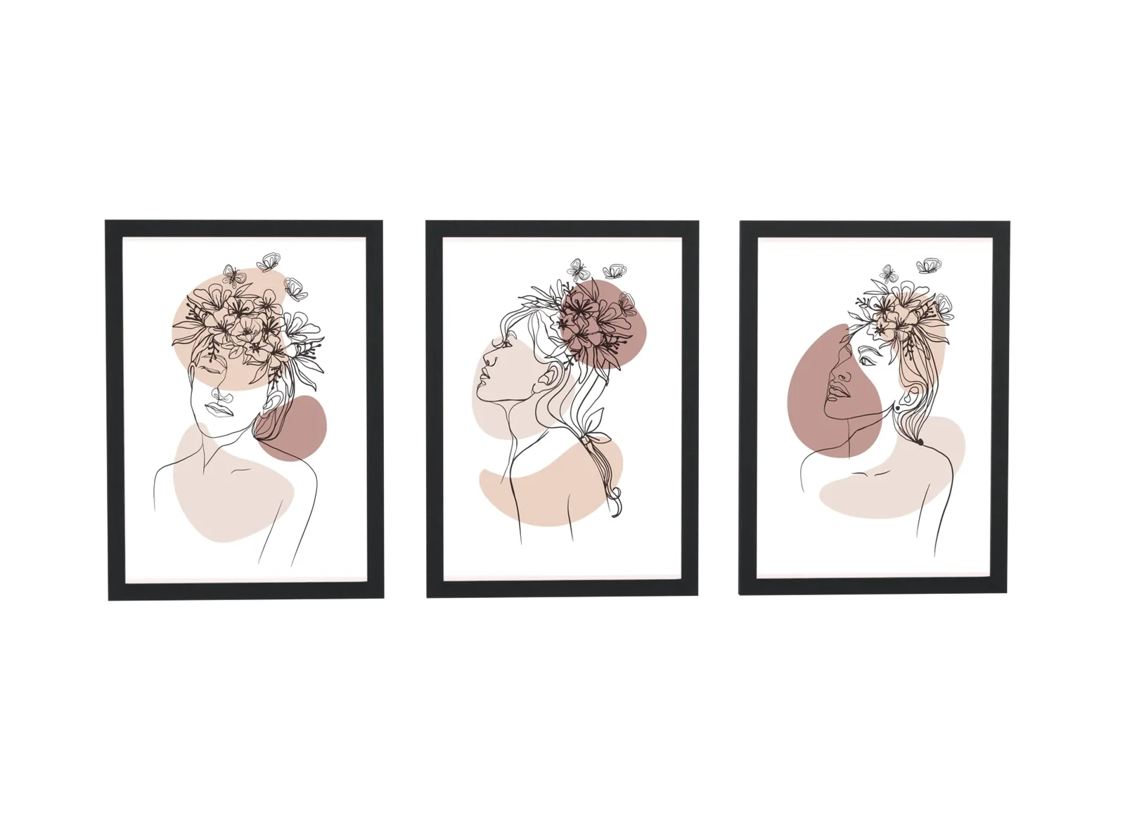 Trio de mulheres com coroa de flores