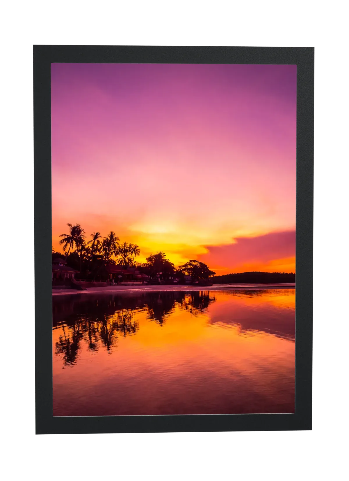 Pôr do sol rosa nos trópicos