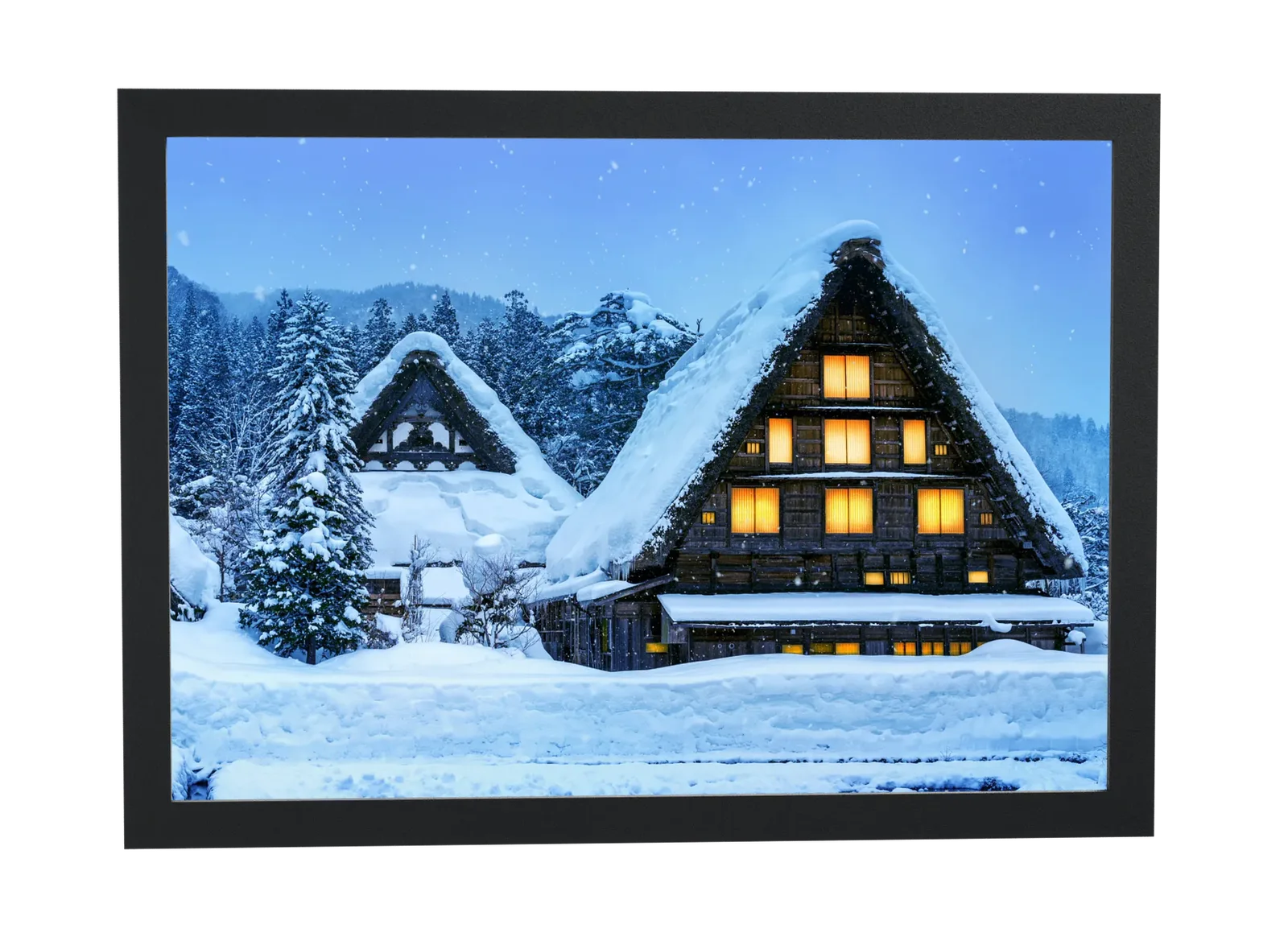 Casa de campo na neve