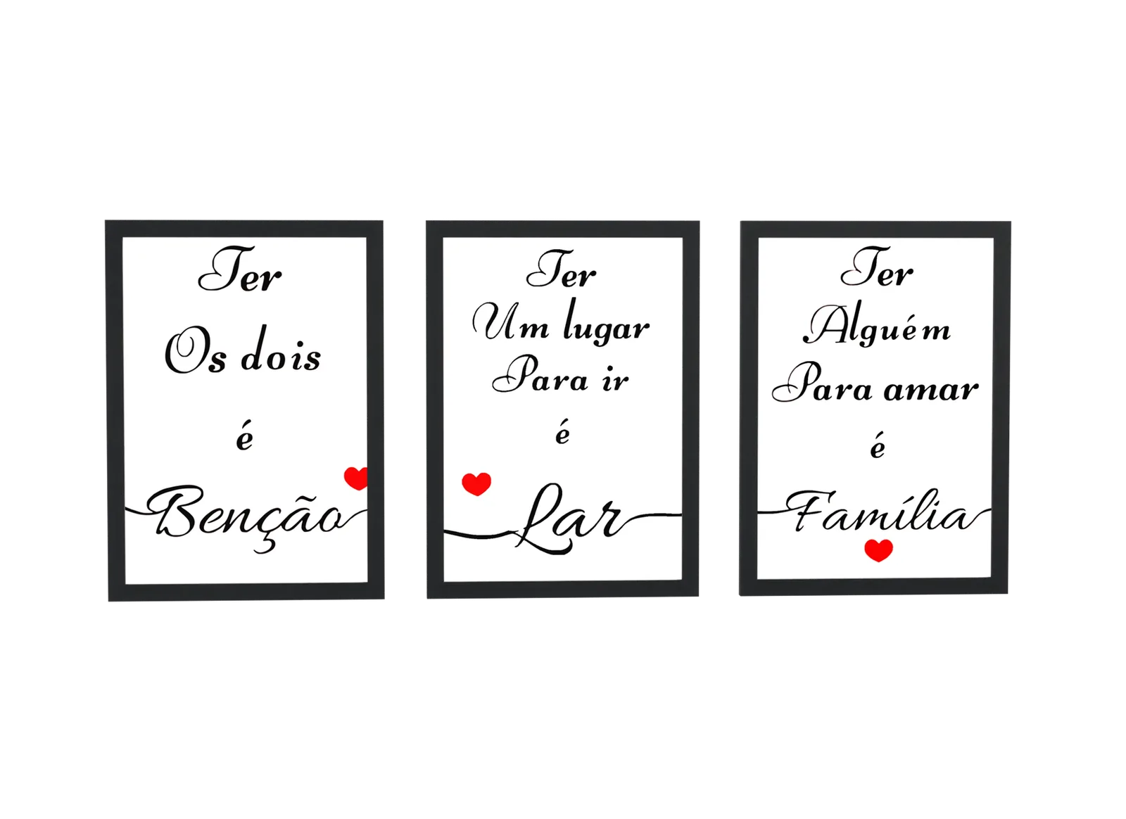 Trio de frases sobre lar e família