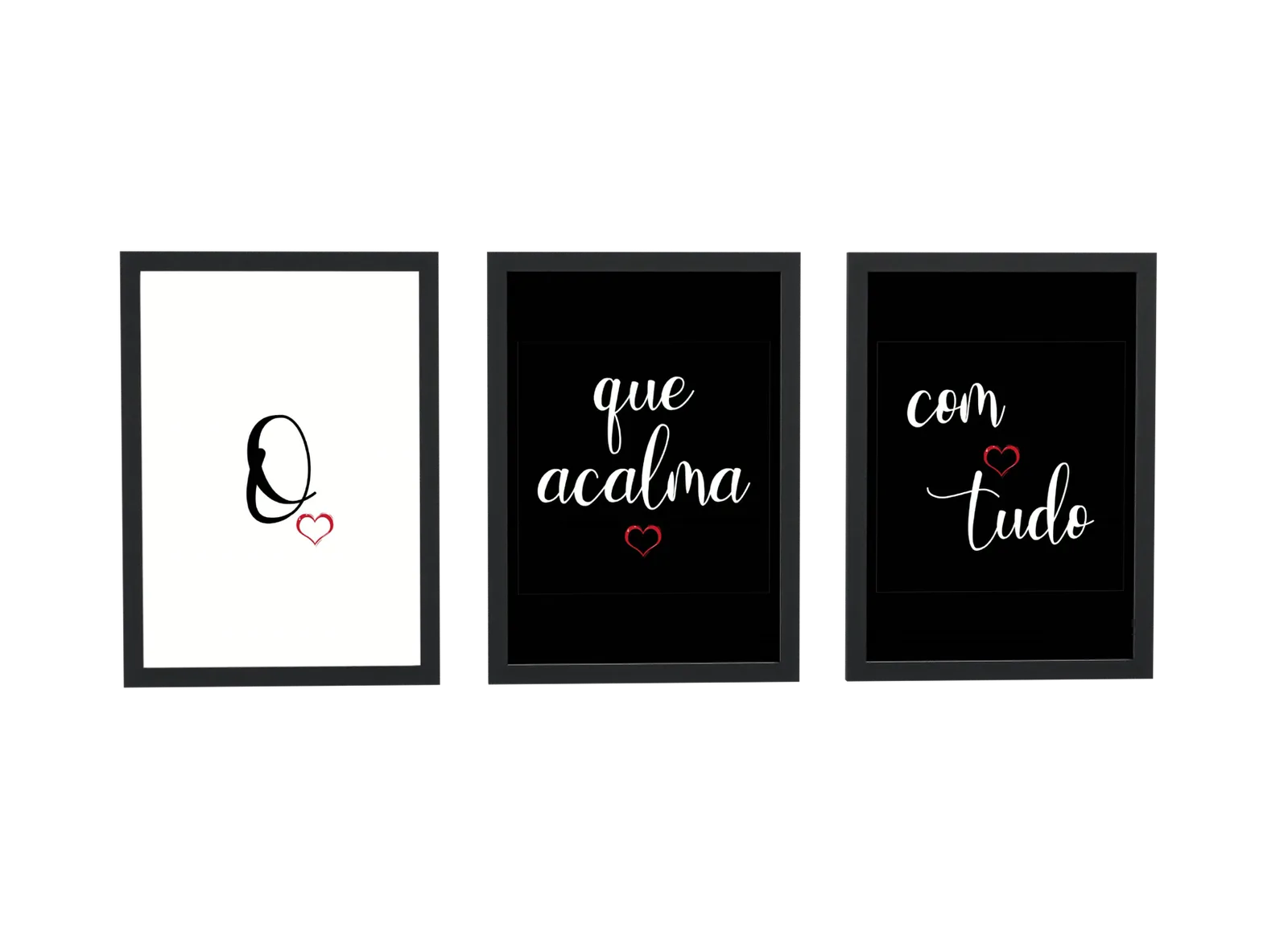 Trio de frase amor que acalma tudo