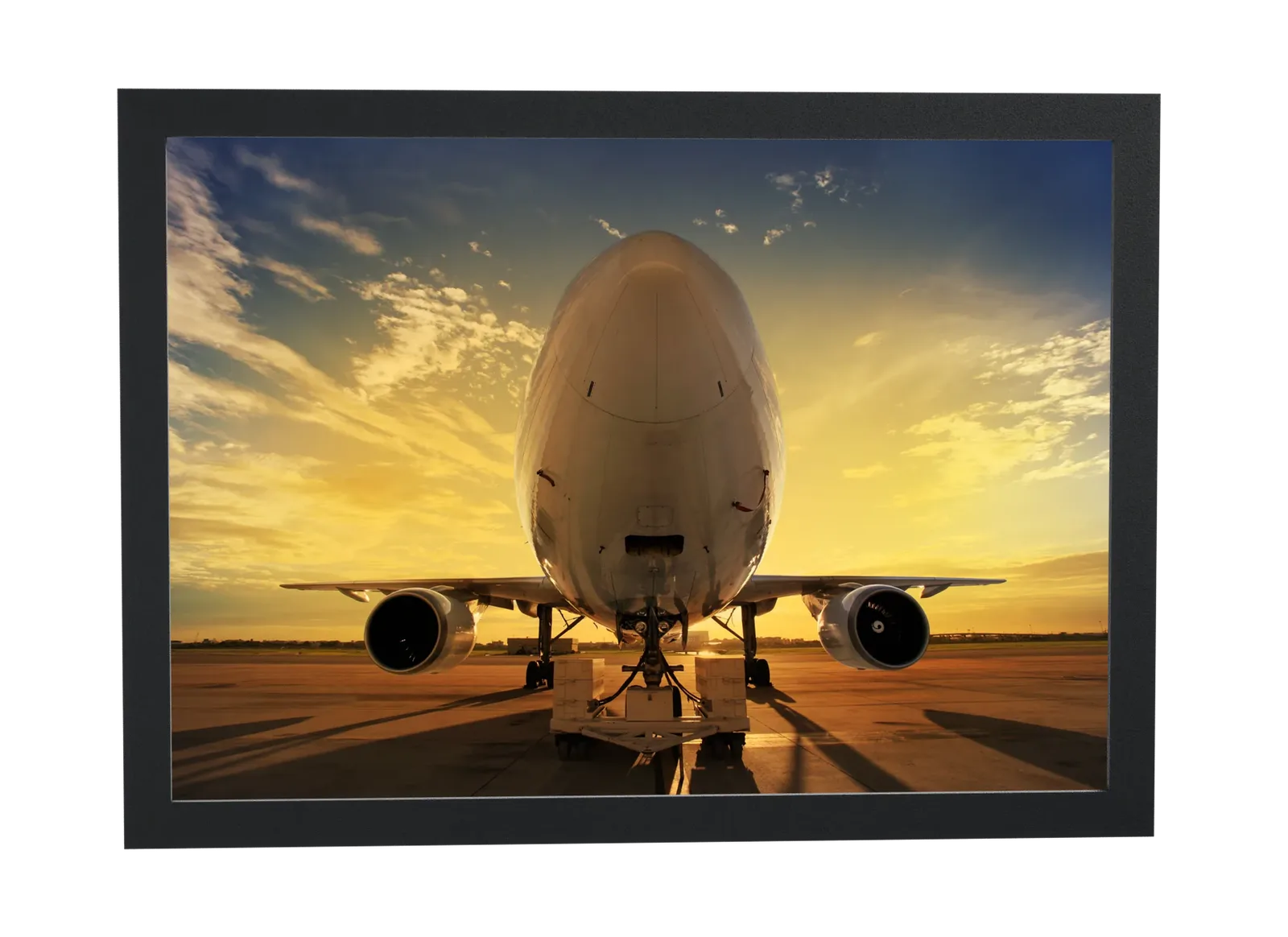 Nariz de avião ao entardecer