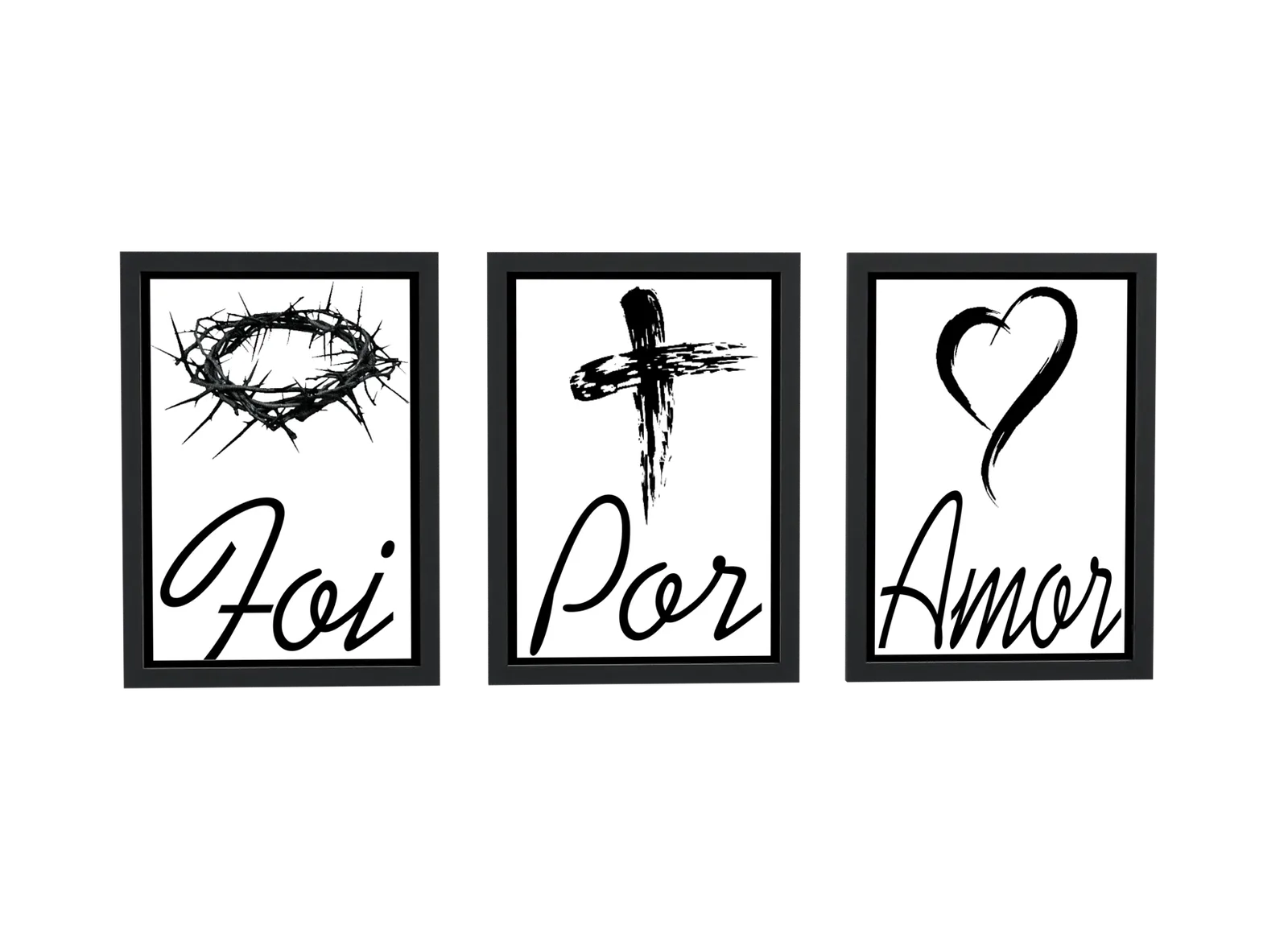 Trio preto e branco foi por amor