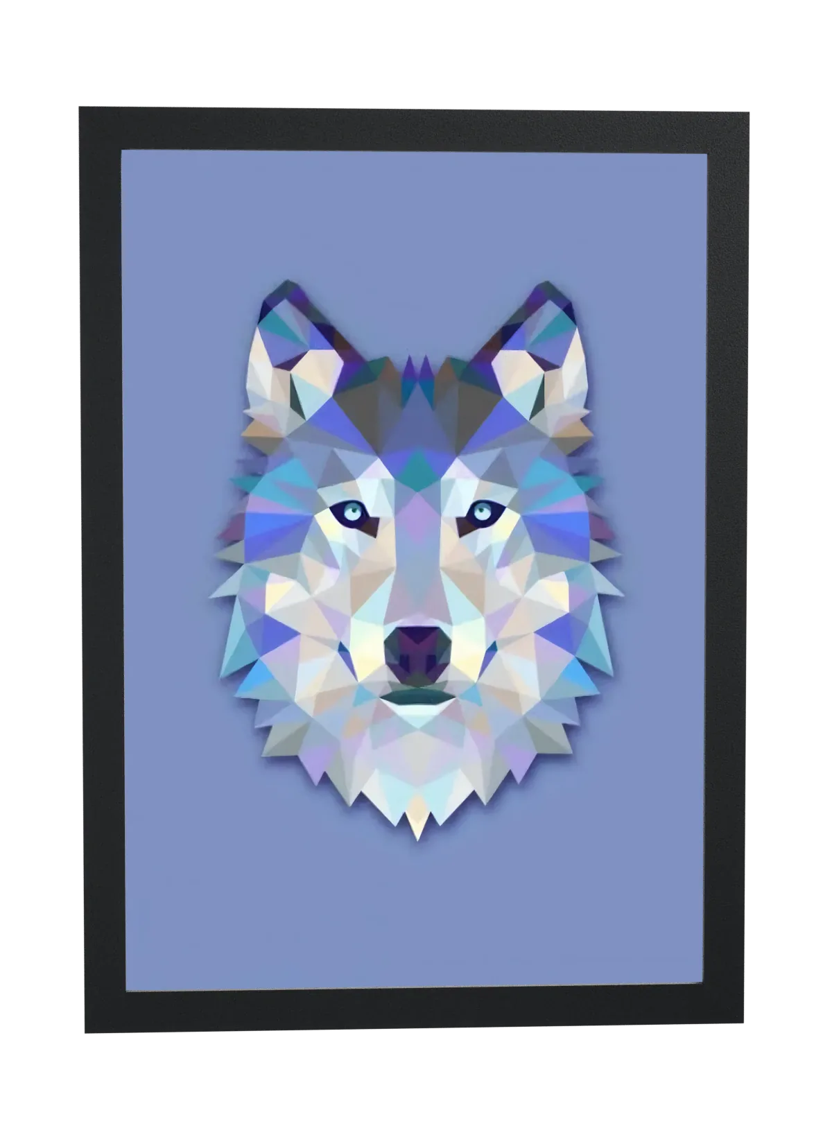Lobo geométrico em baixo poligonal