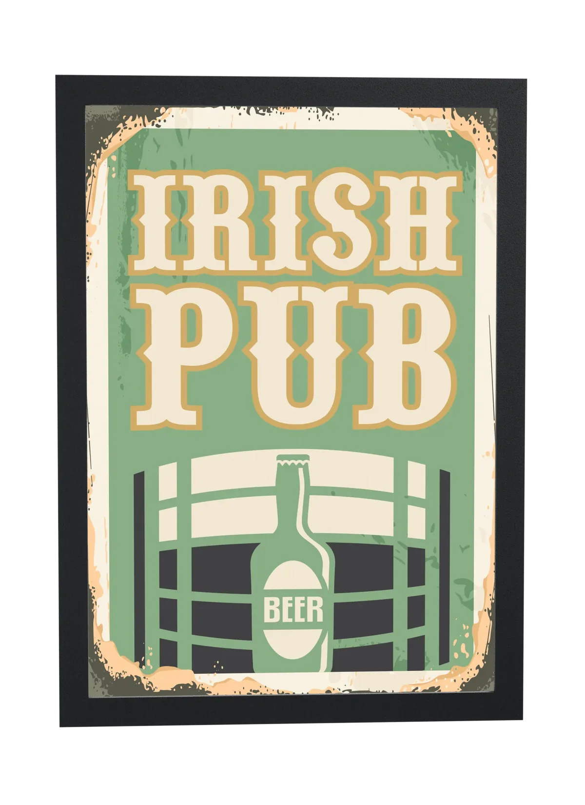 Placa retrô de irish pub