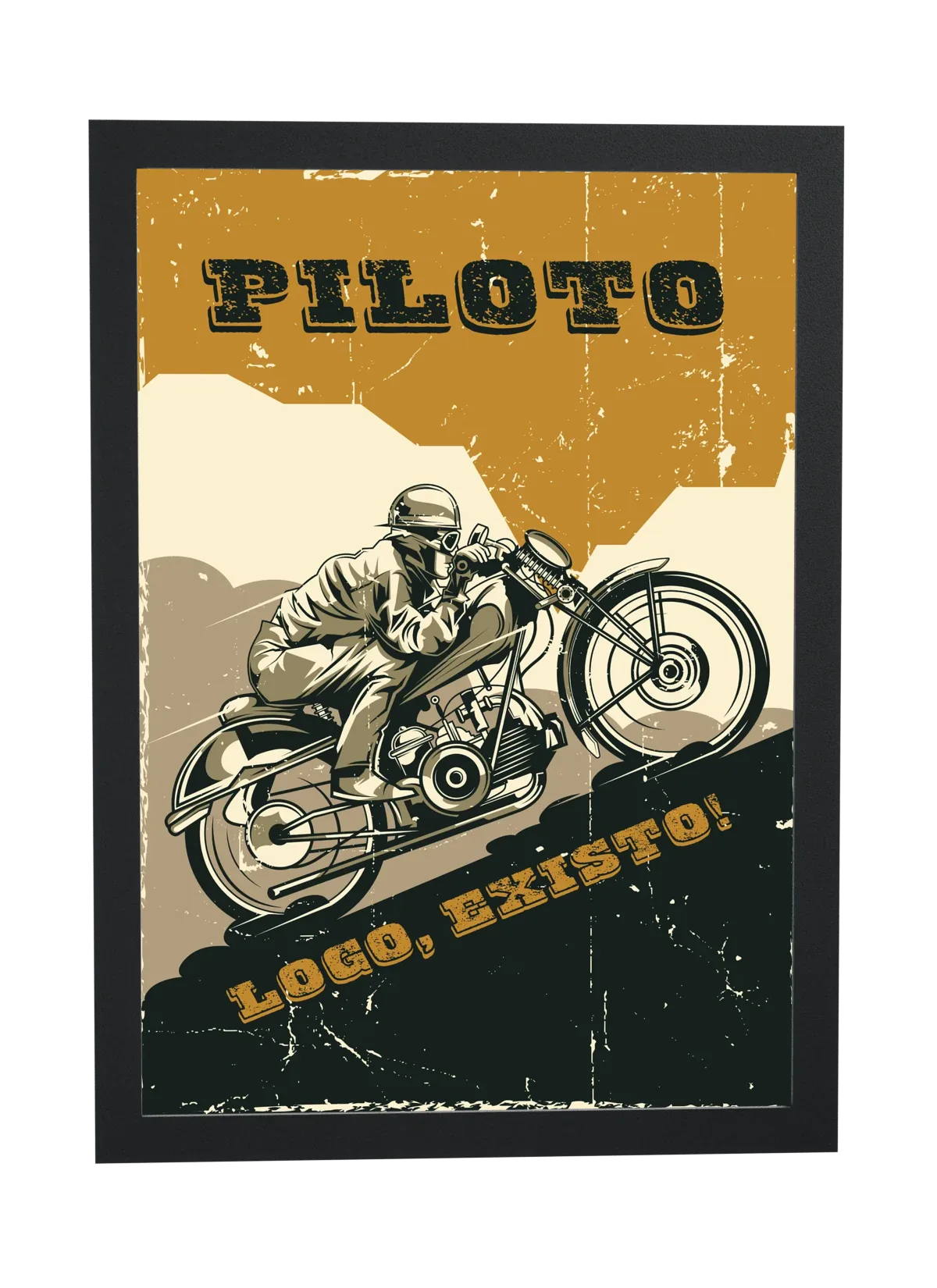 Piloto de moto estilo vintage