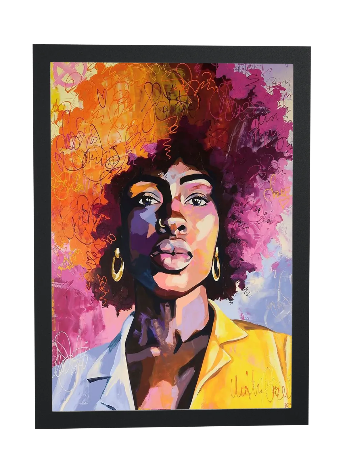 Retrato expressionista de mulher negra