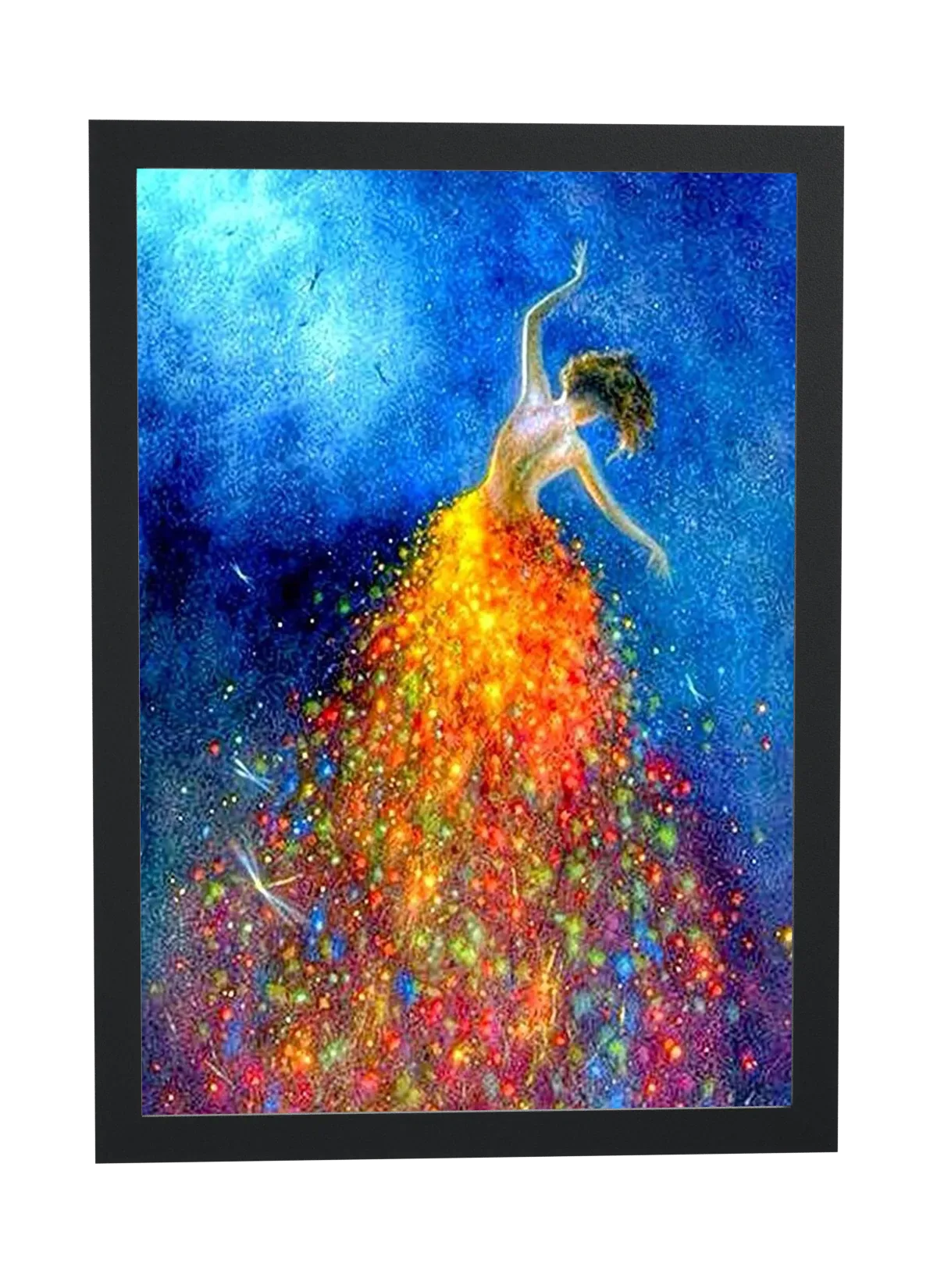 Bailarina em explosão de cores