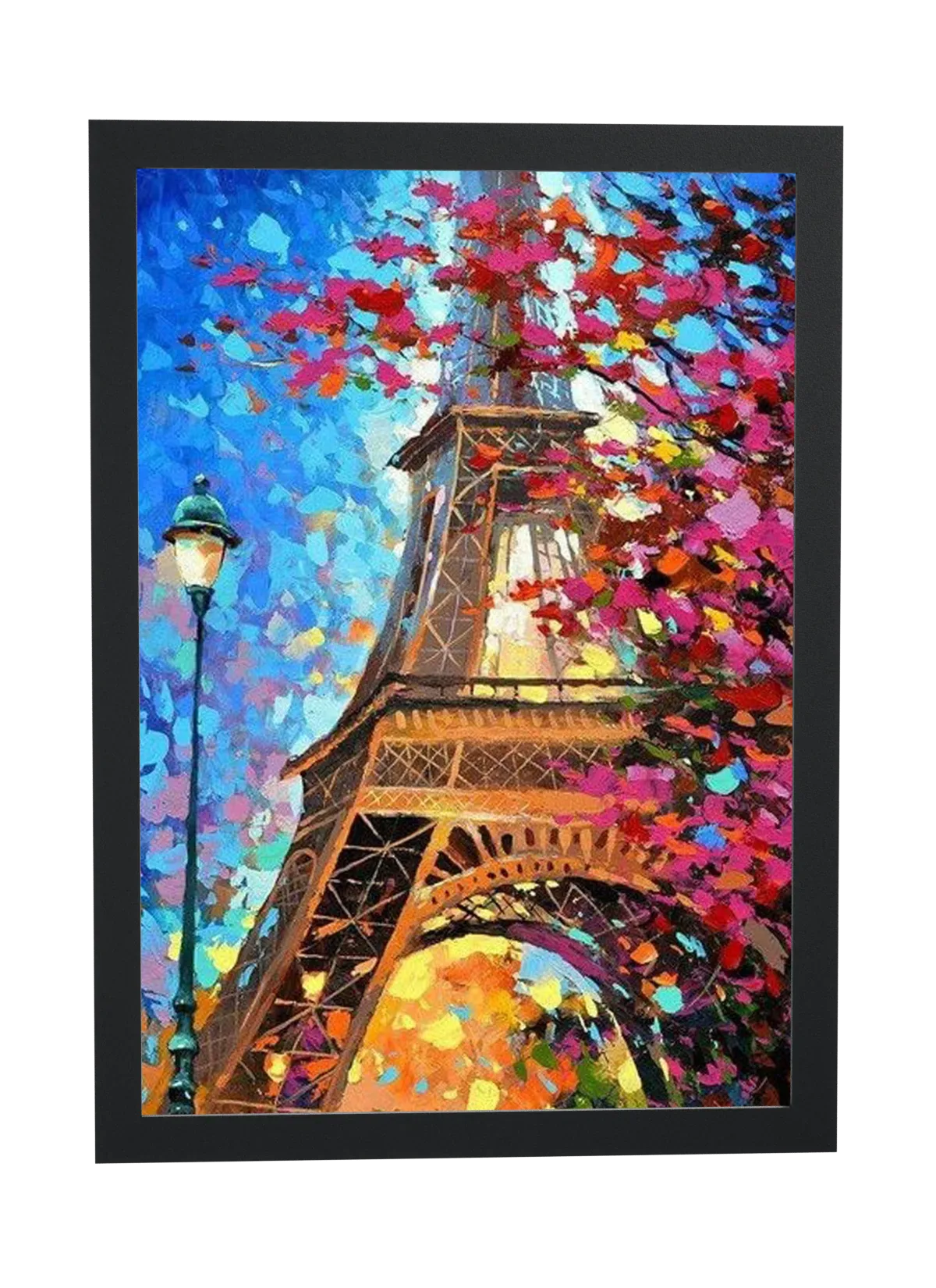 Torre Eiffel em flores cor-de-rosa