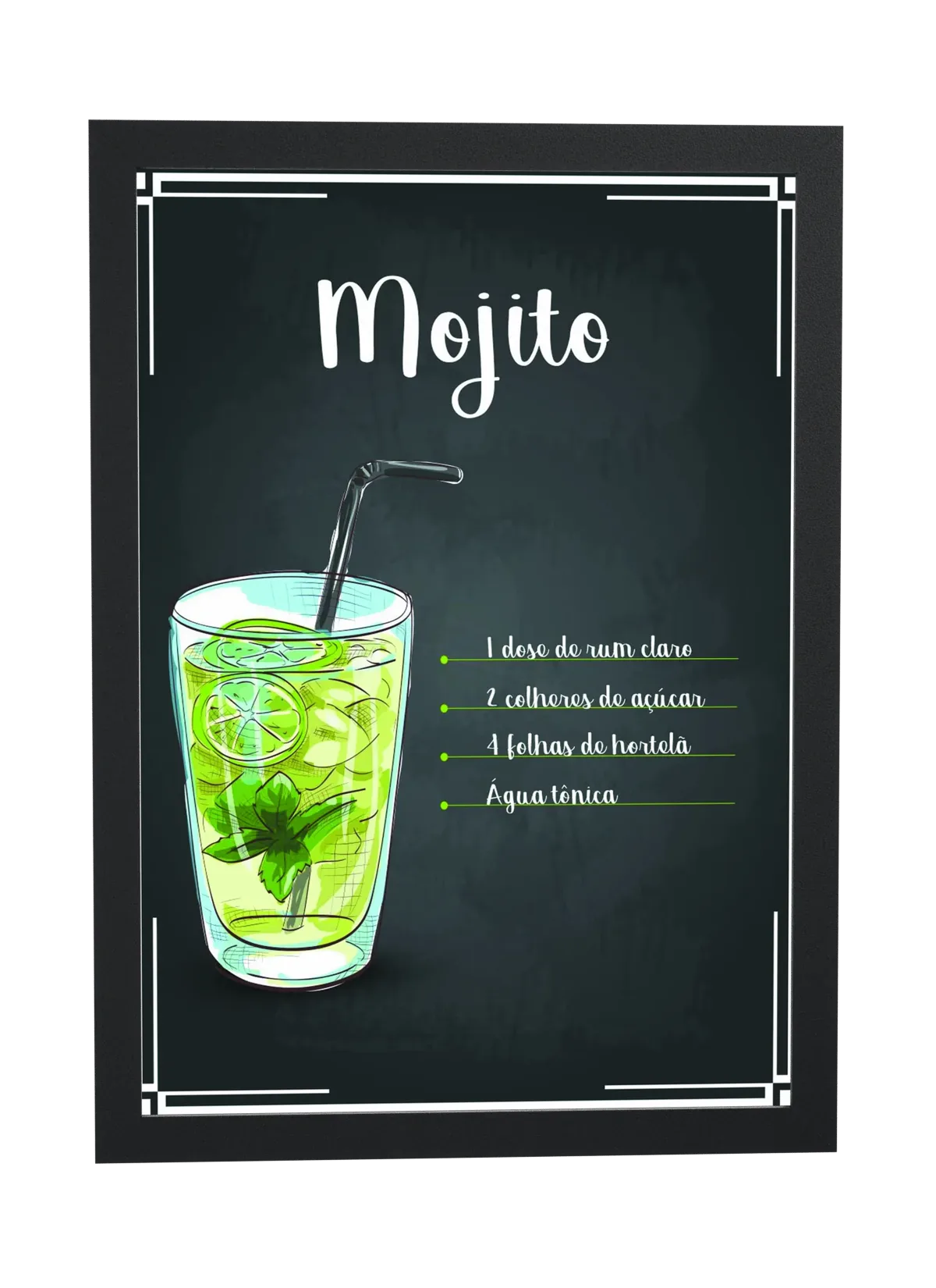 Receita ilustrada de mojito