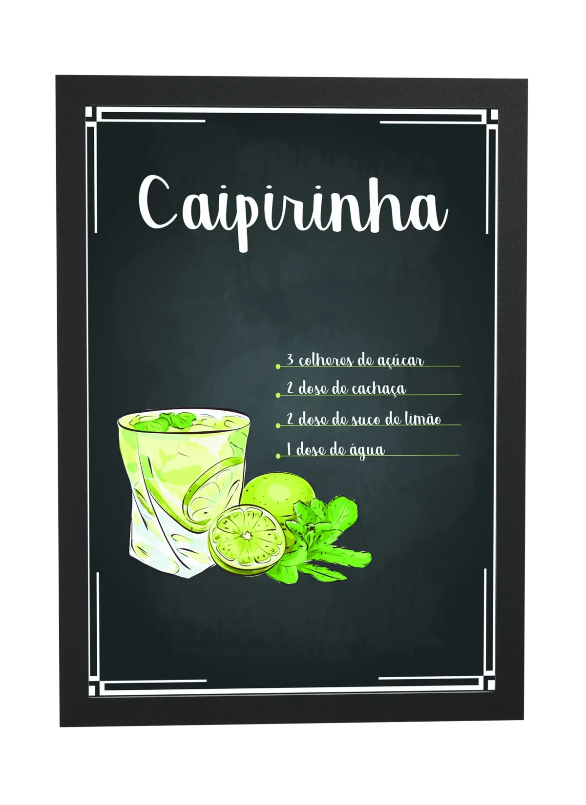Receita ilustrada de caipirinha