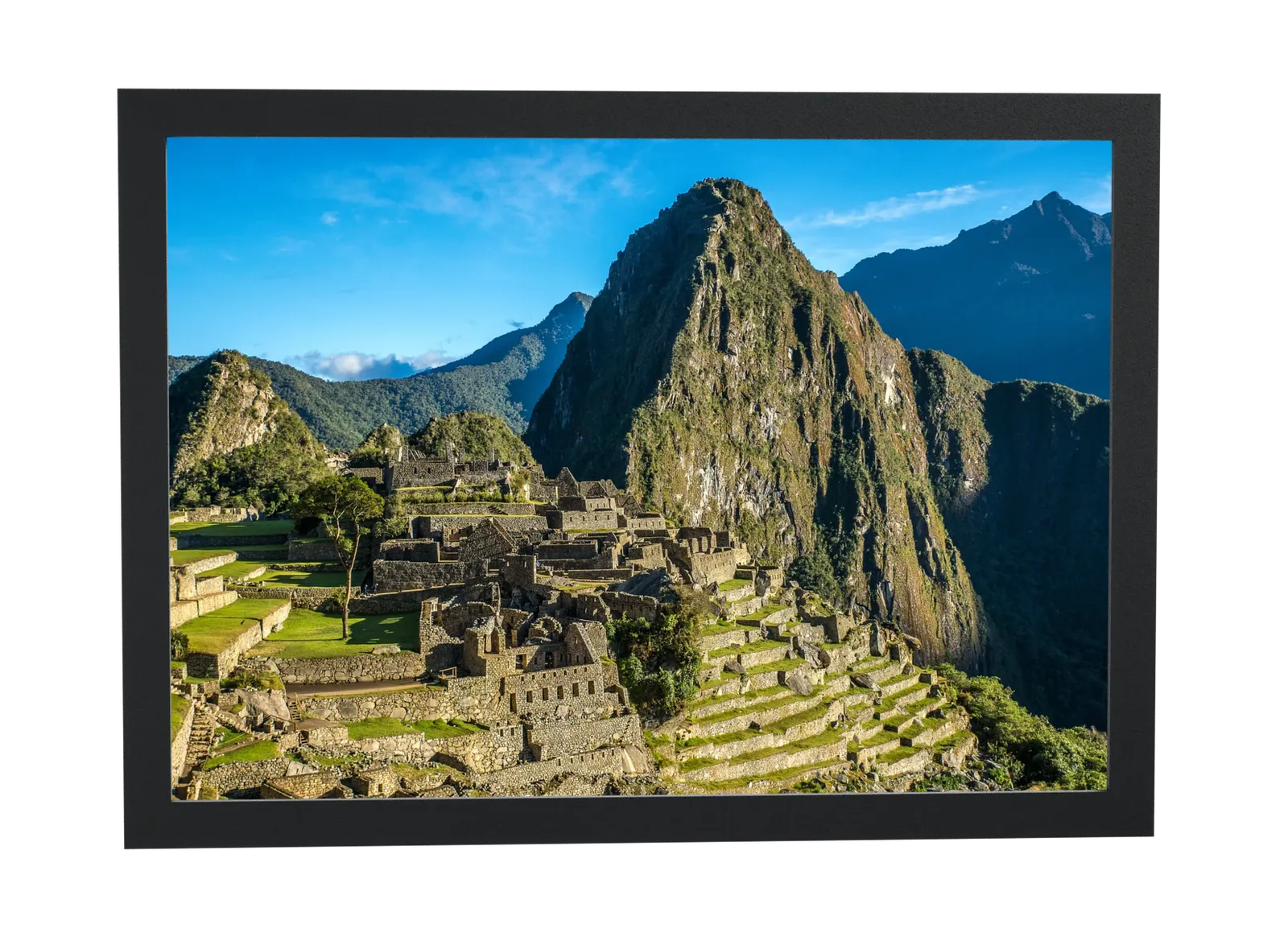 Machu Picchu sob céu azul