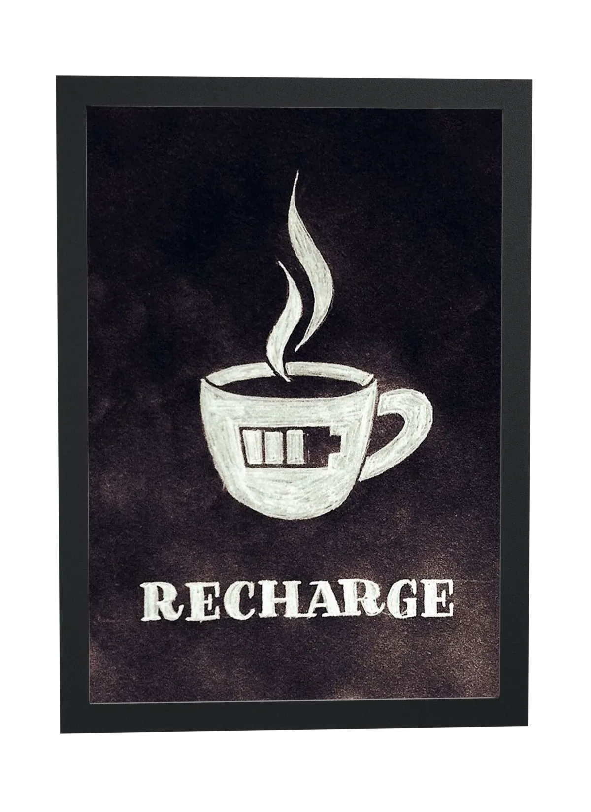 Xícara de café estilo bateria