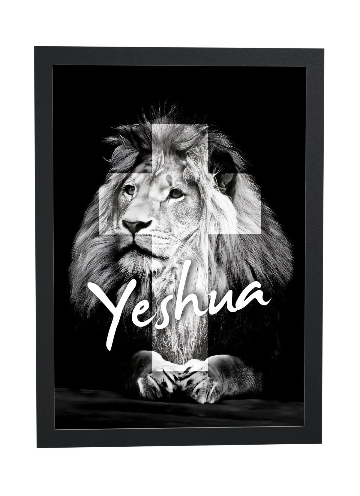 Leão com cruz e Yeshua