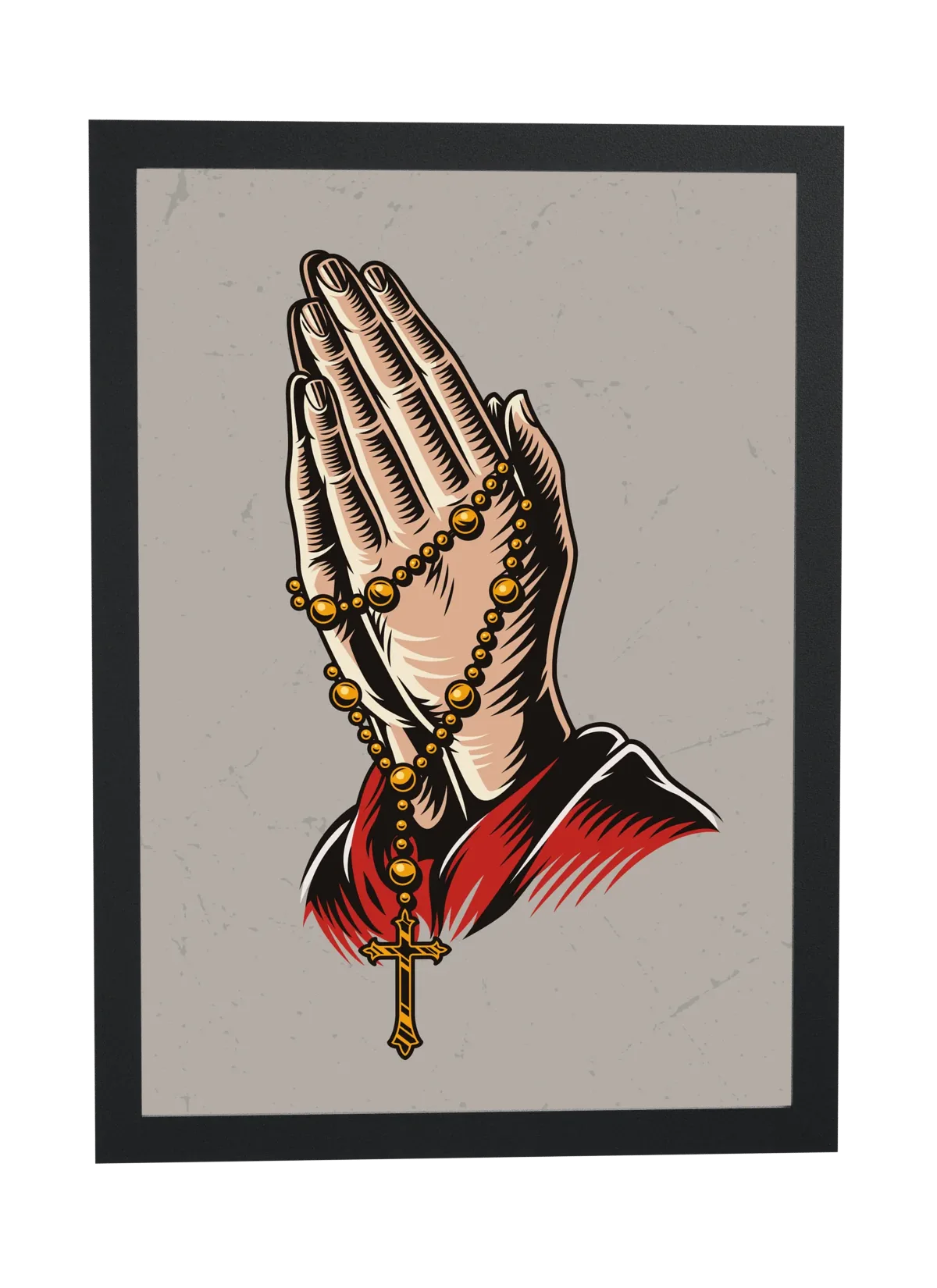 Ilustração de mãos em oração