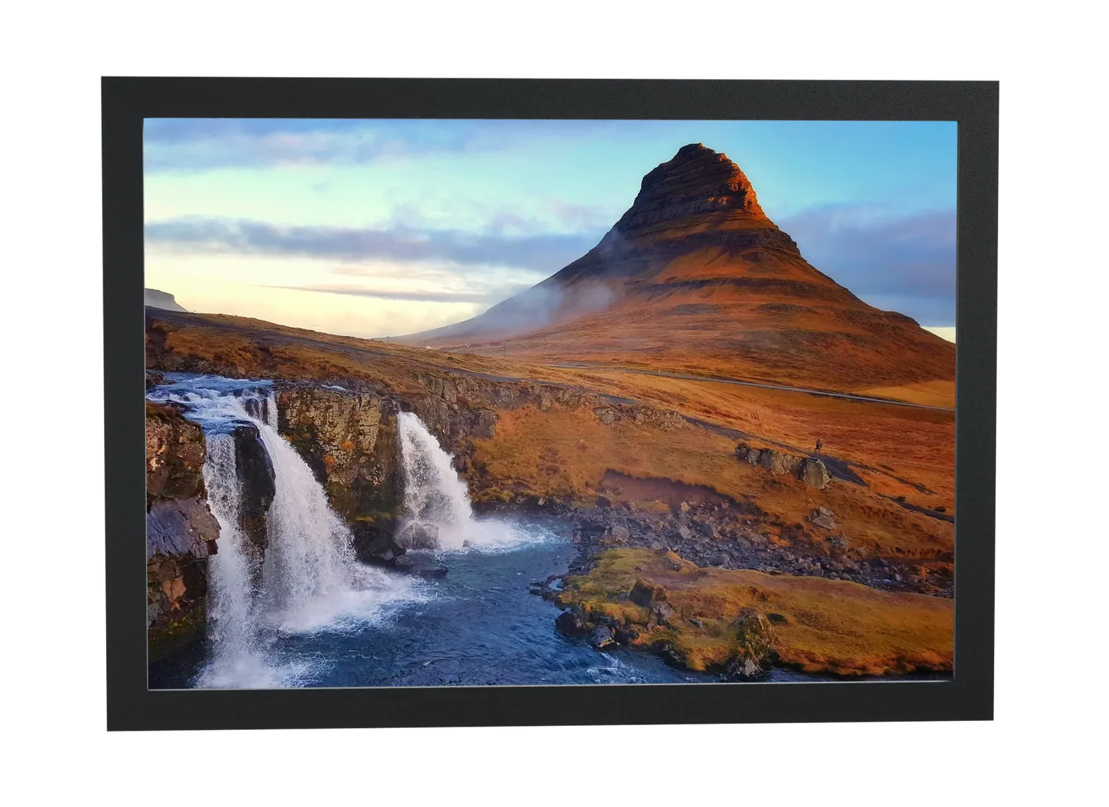 Kirkjufell e cachoeiras no outono