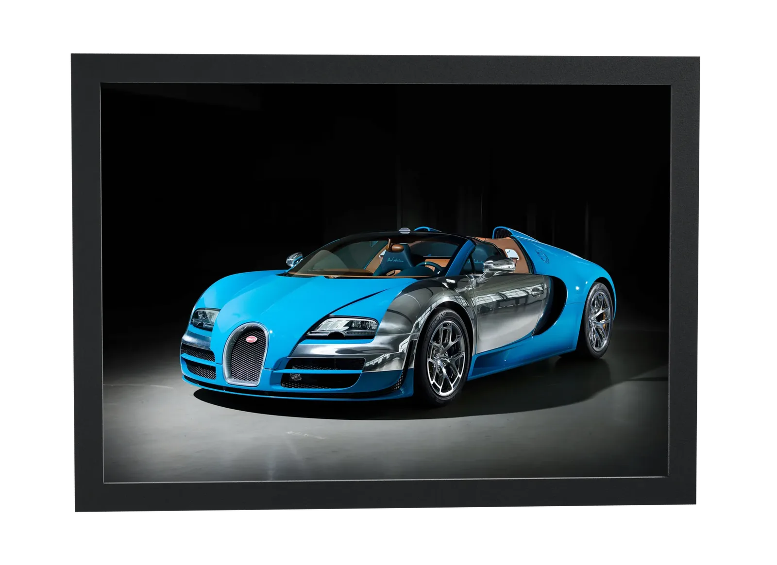 Bugatti Veyron azul e cromado