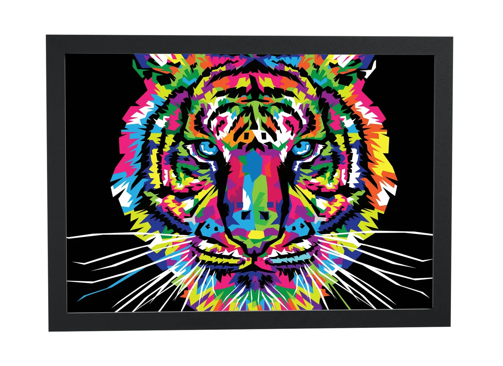 Tigre pop art em fundo preto