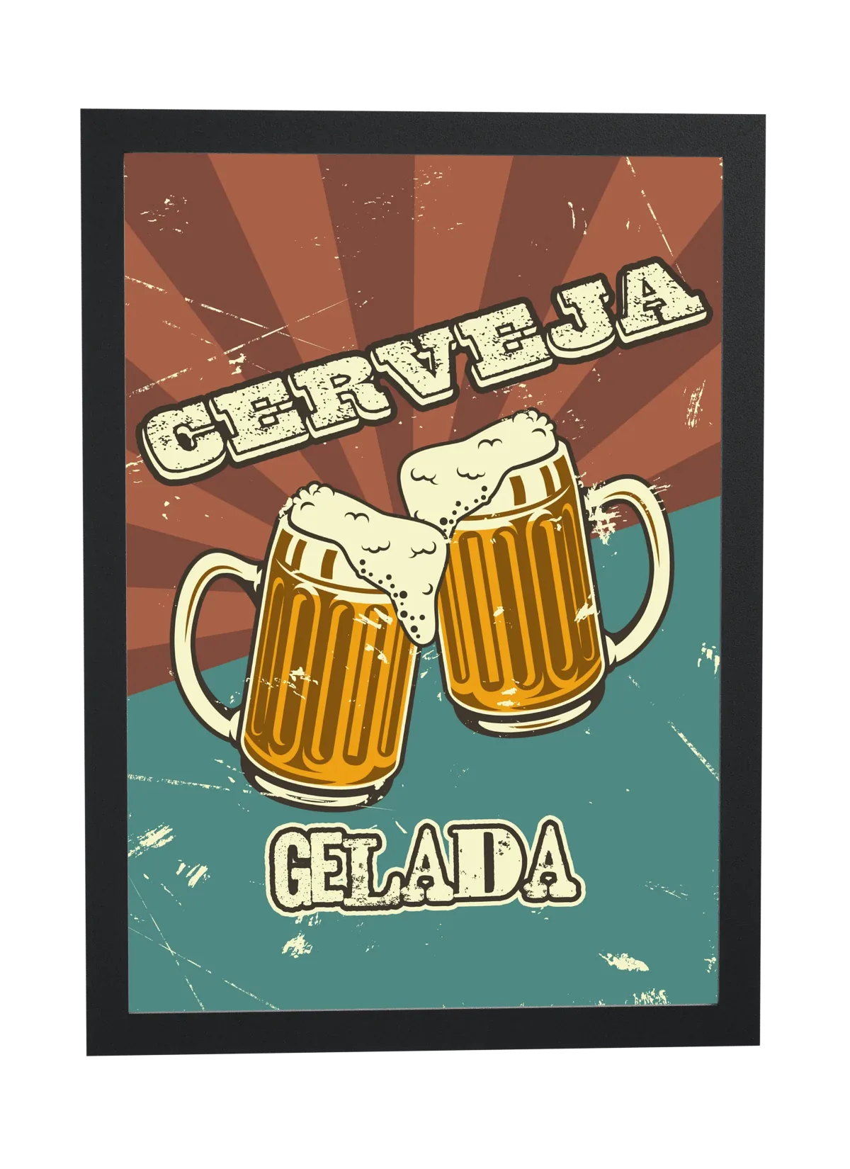 Cerveja gelada em dois canecos