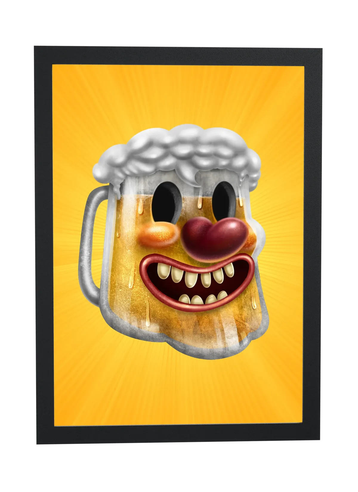 Caneca de cerveja de nariz vermelho