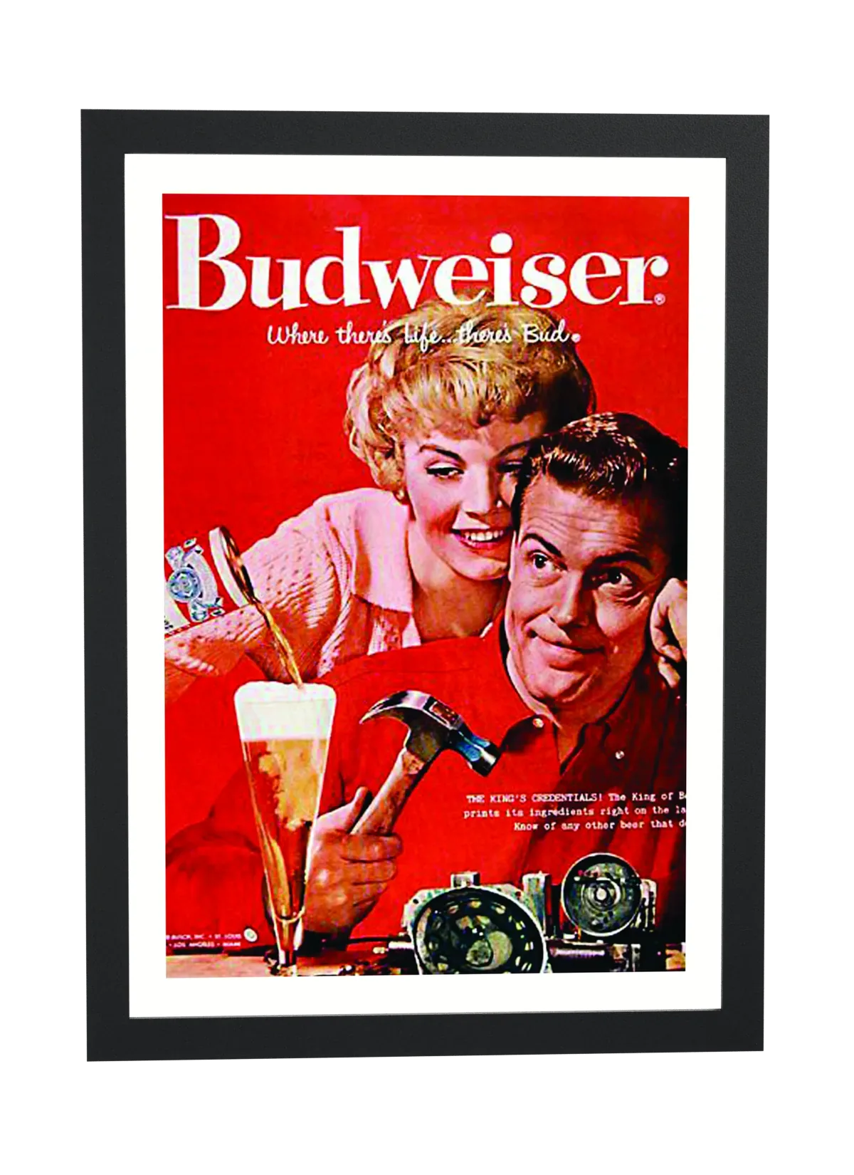 Anúncio antigo de Budweiser com casal