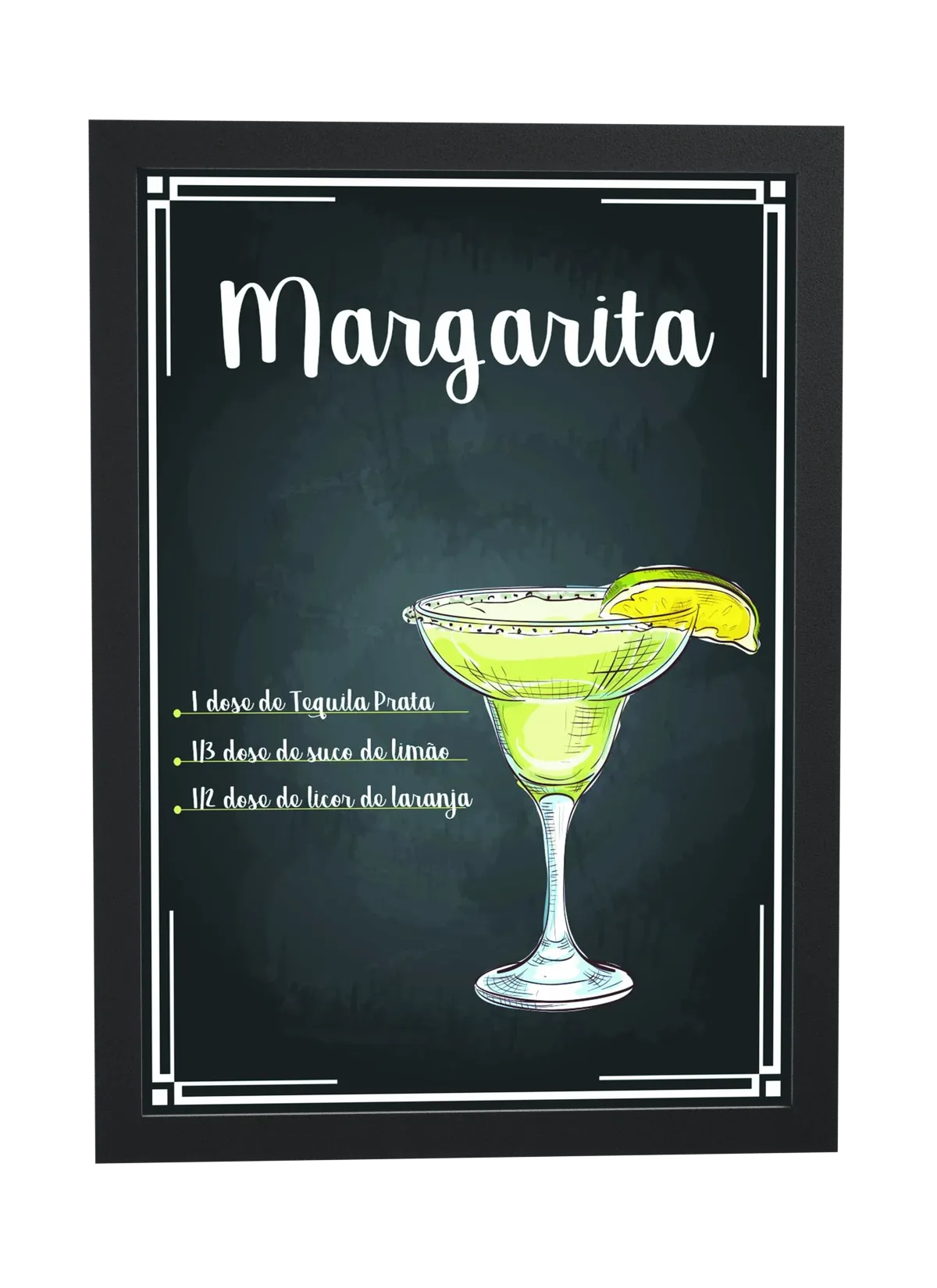 Receita de Margarita na lousa