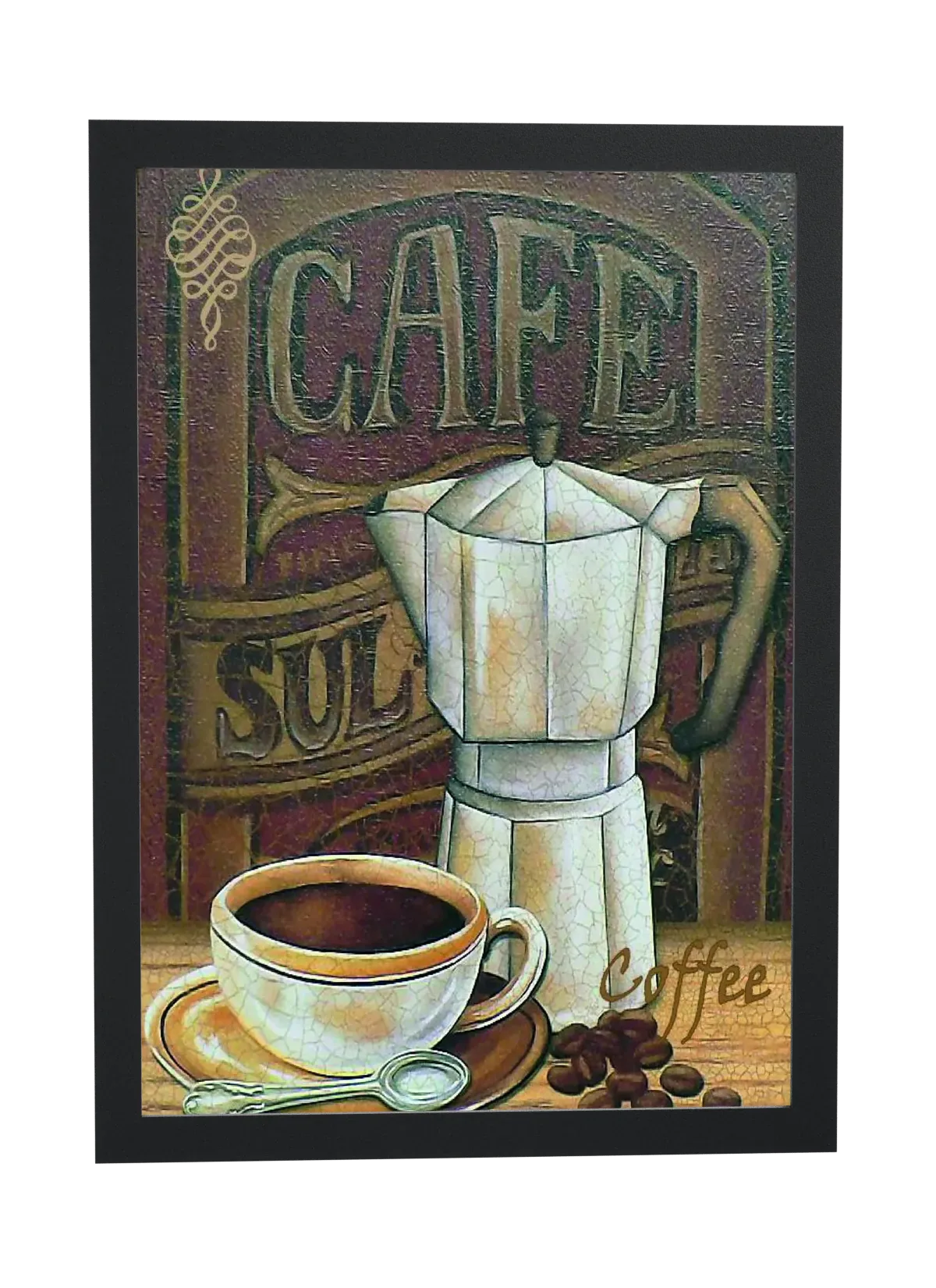 Cafeteira italiana ao lado da xícara