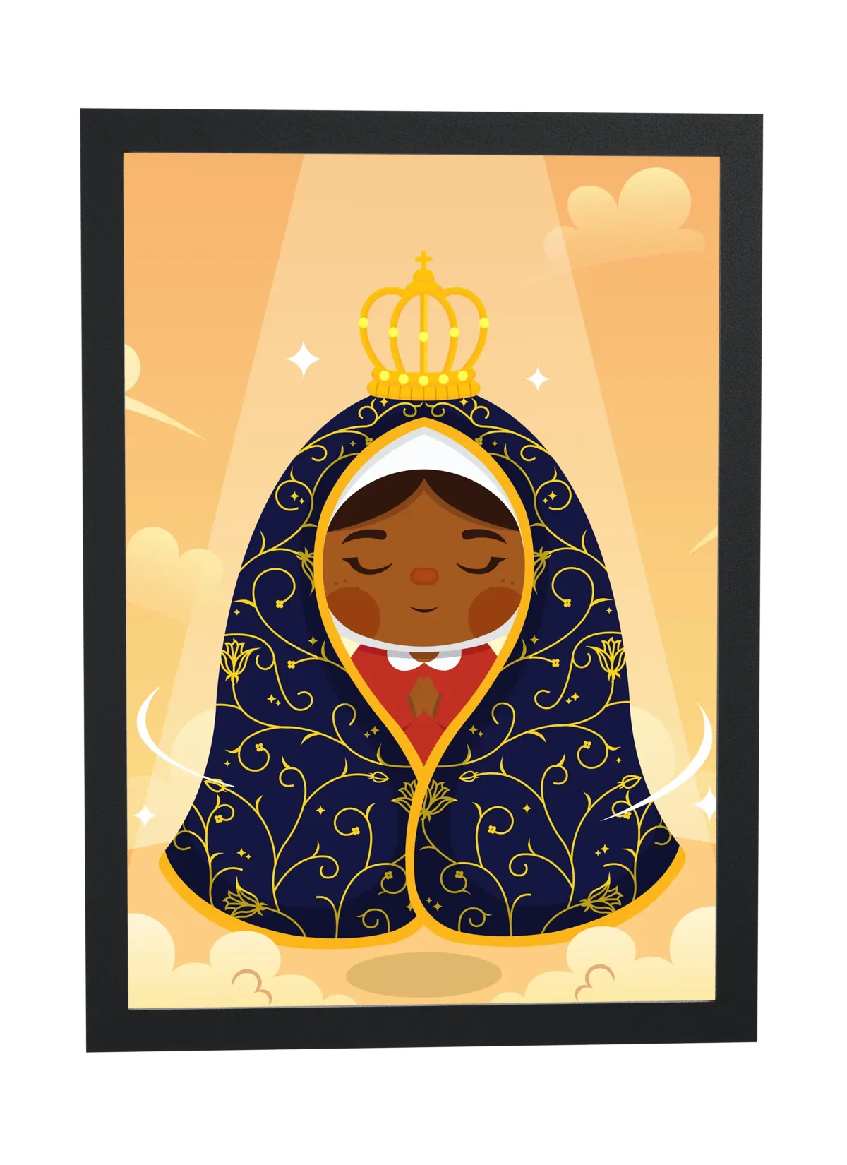 Aparecida fofa com coroa dourada