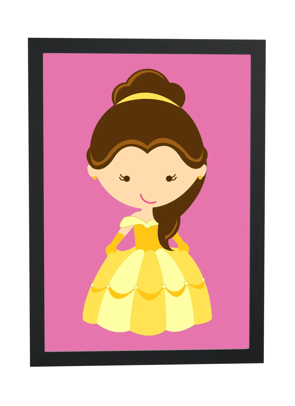 Princesa fofa de vestido amarelo