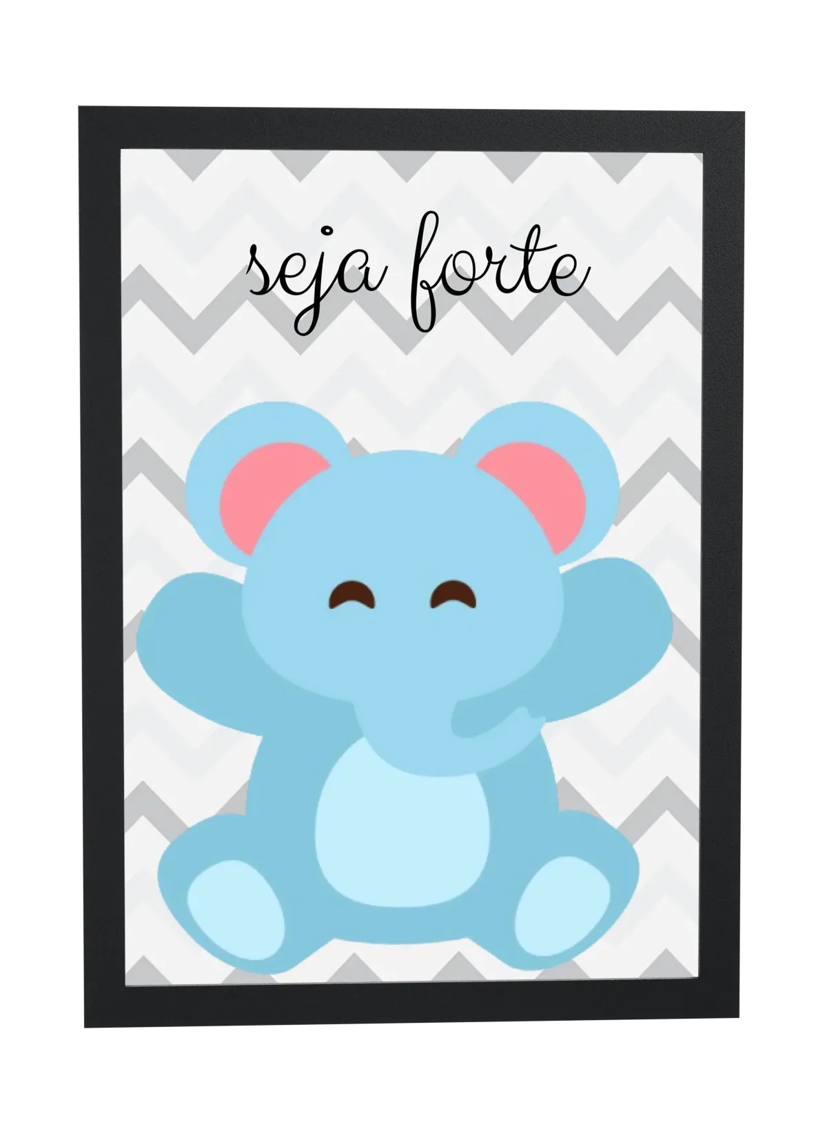 Seja forte com elefante azul