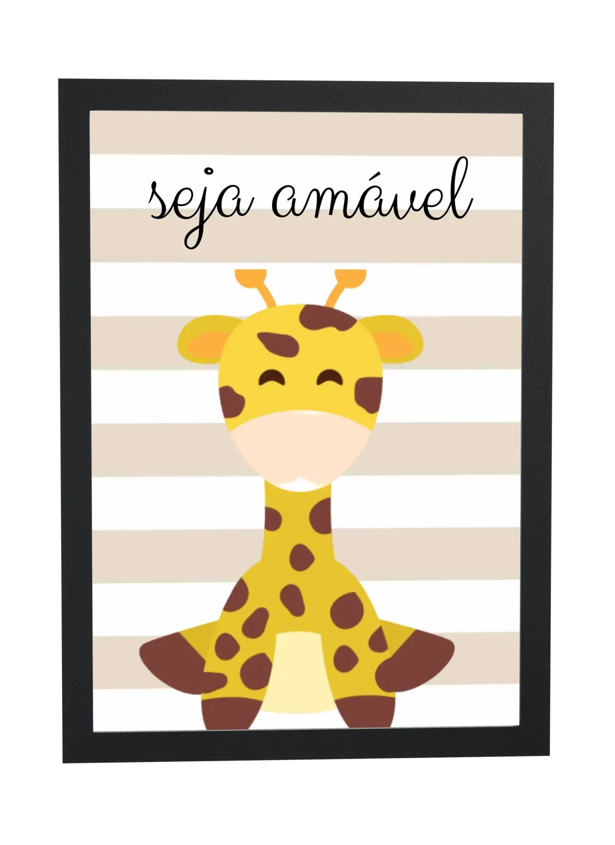 Seja amável com girafa sorridente