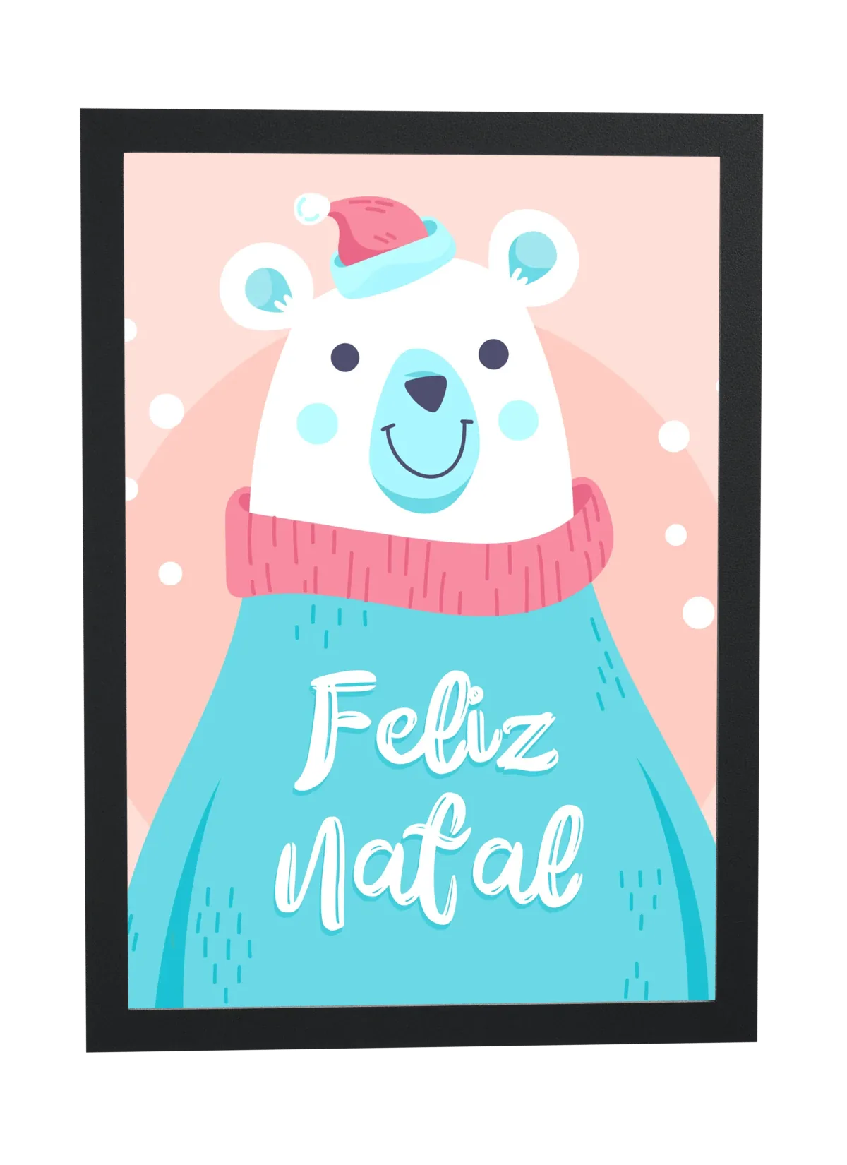Urso-polar de suéter Feliz Natal