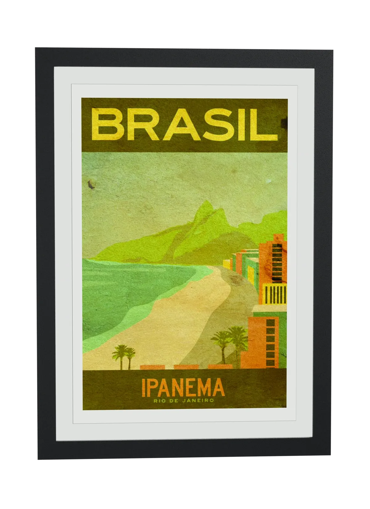 Ipanema retrô em verde e amarelo