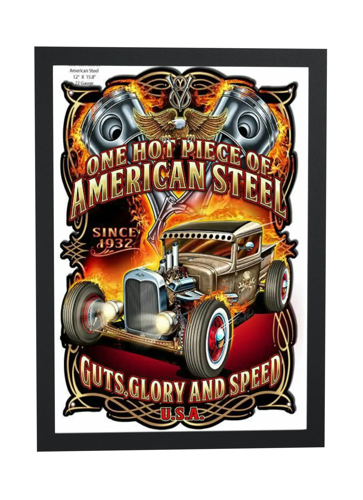 Hot rod em chamas American Steel
