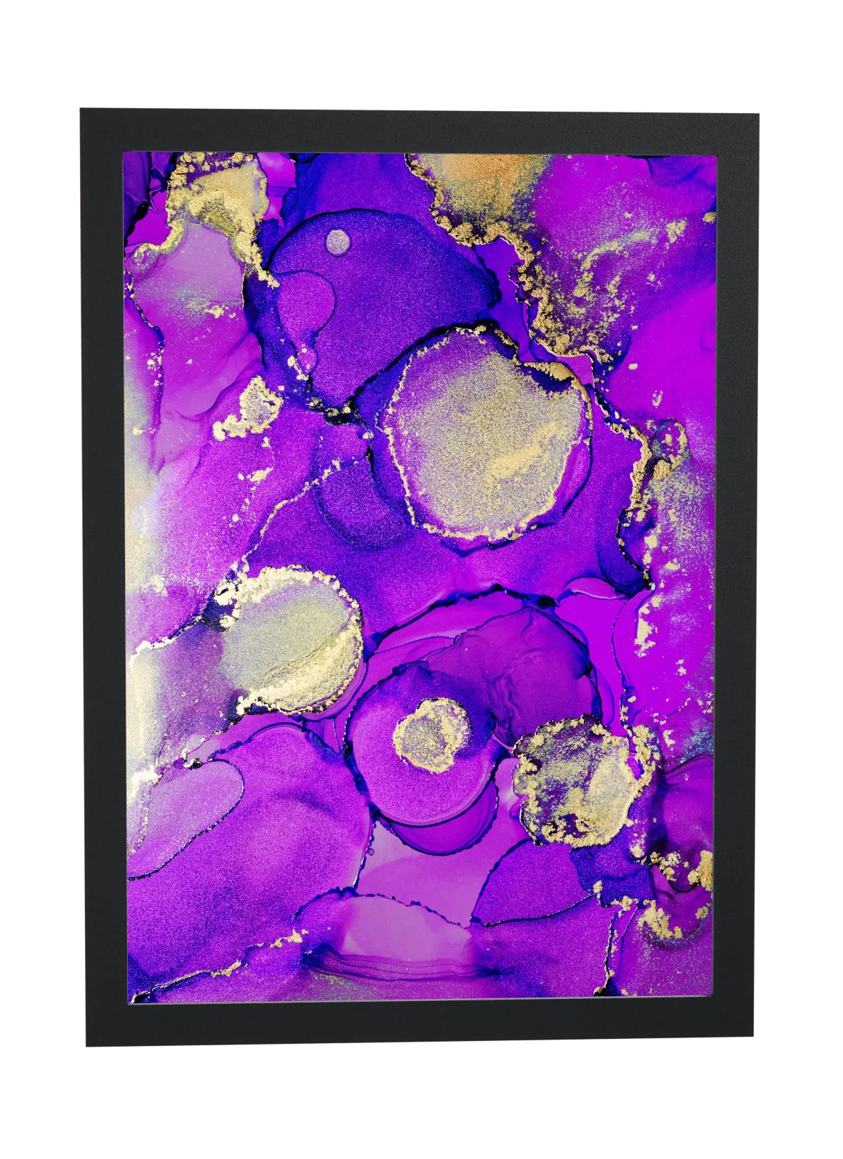 Roxo intenso com manchas douradas