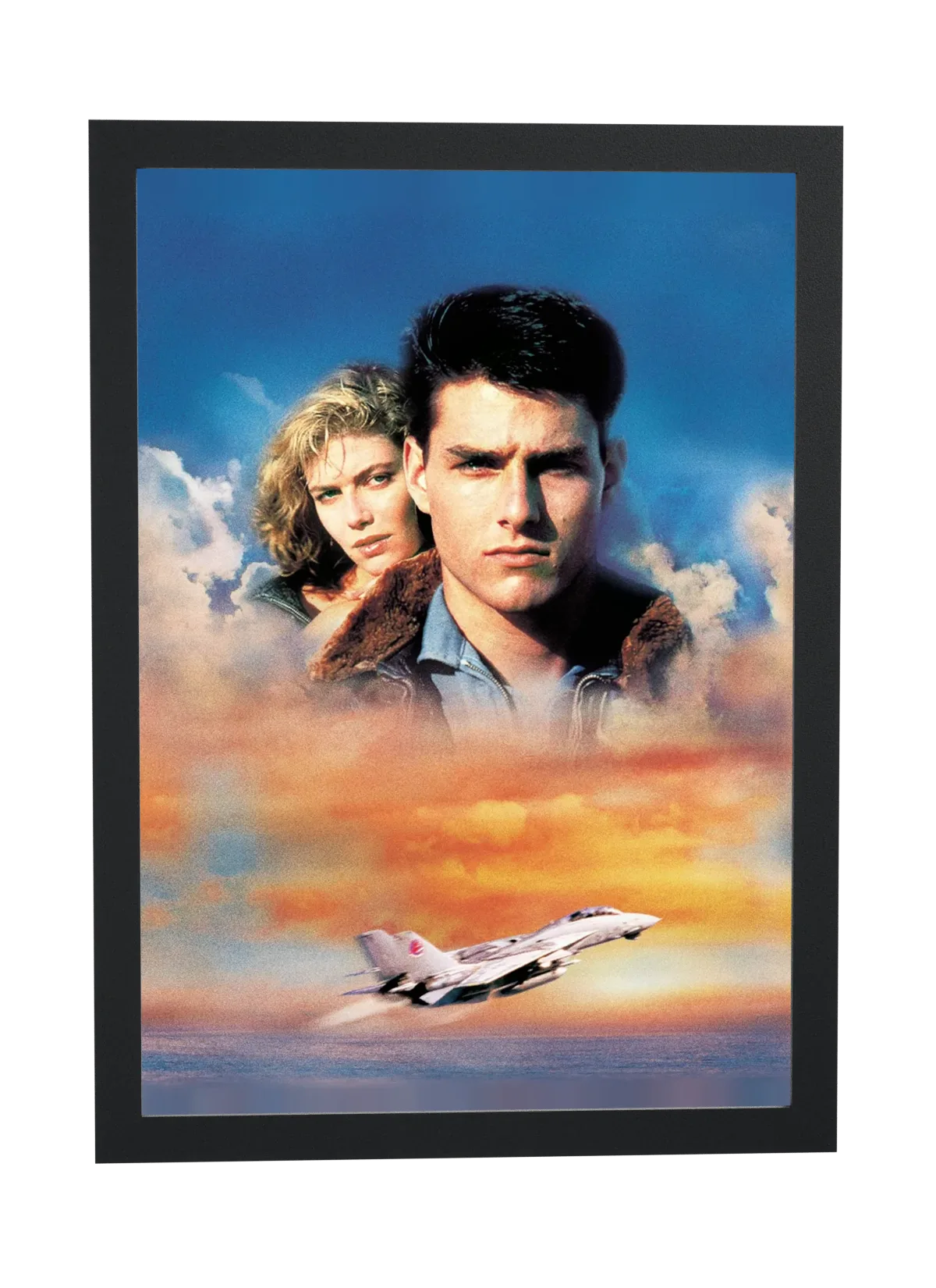 Top Gun (1986): caça no céu do entardecer