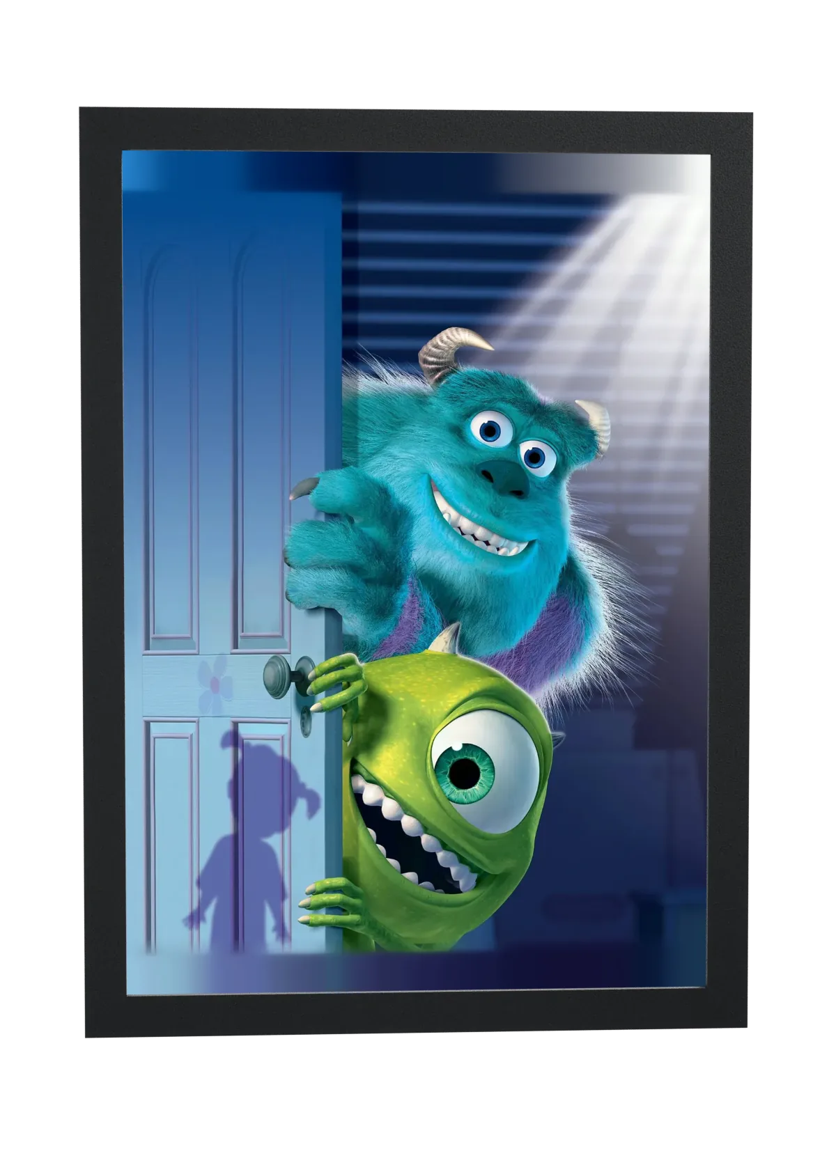 Monstros S.A. (2001): Sulley e Mike espiando pela porta