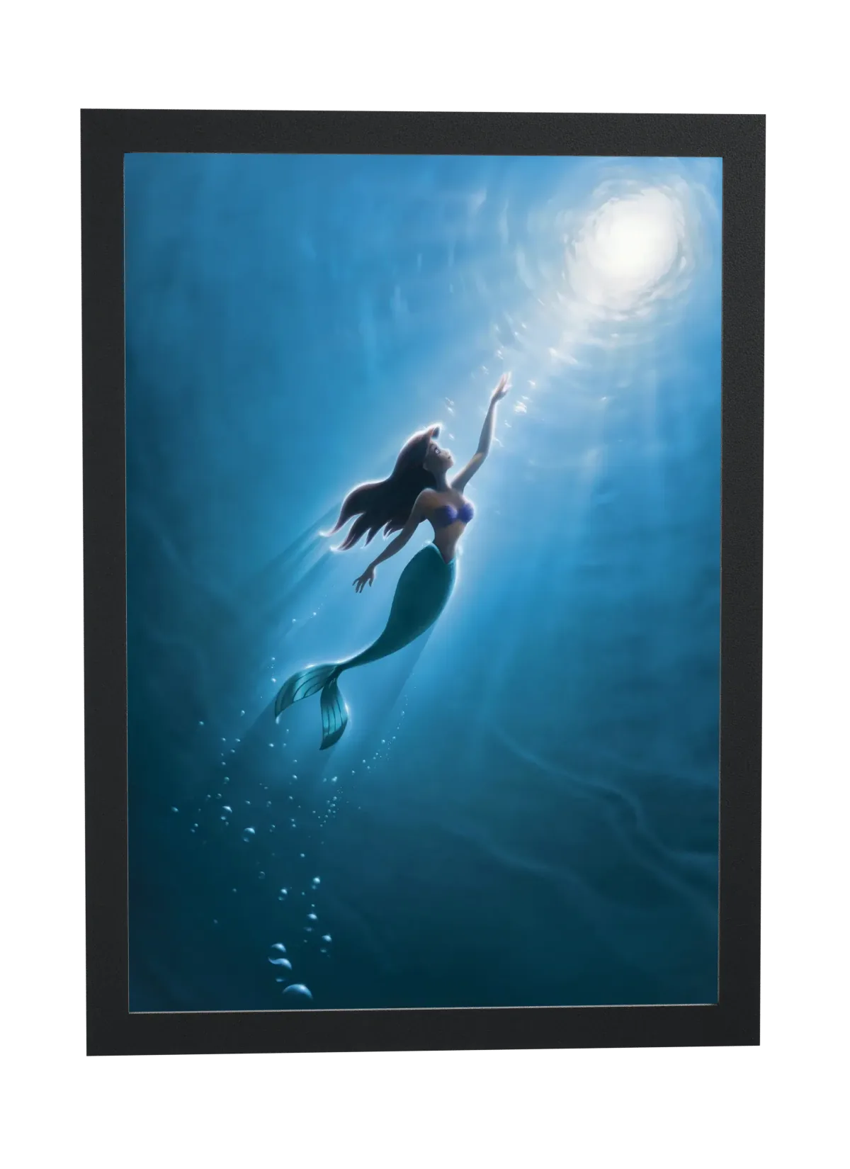 A Pequena Sereia (1989): Ariel nadando para a luz