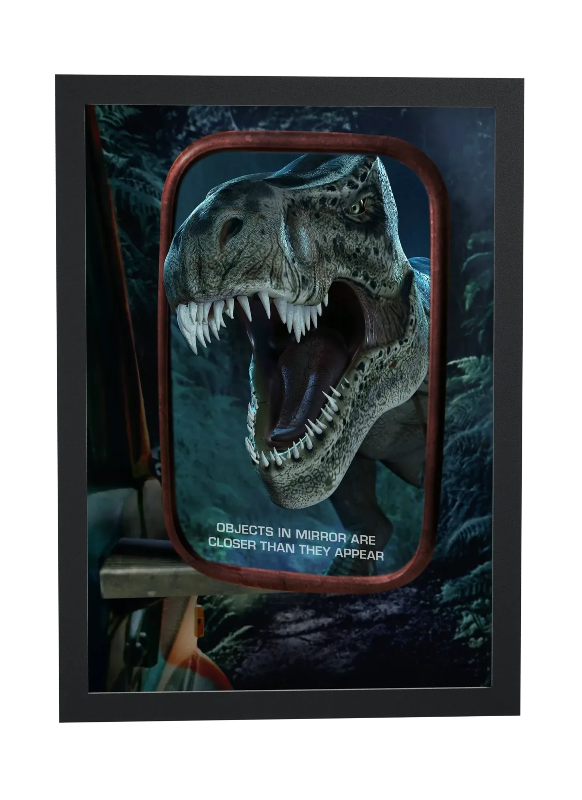 Jurassic Park (1995): tiranossauro no espelho retrovisor