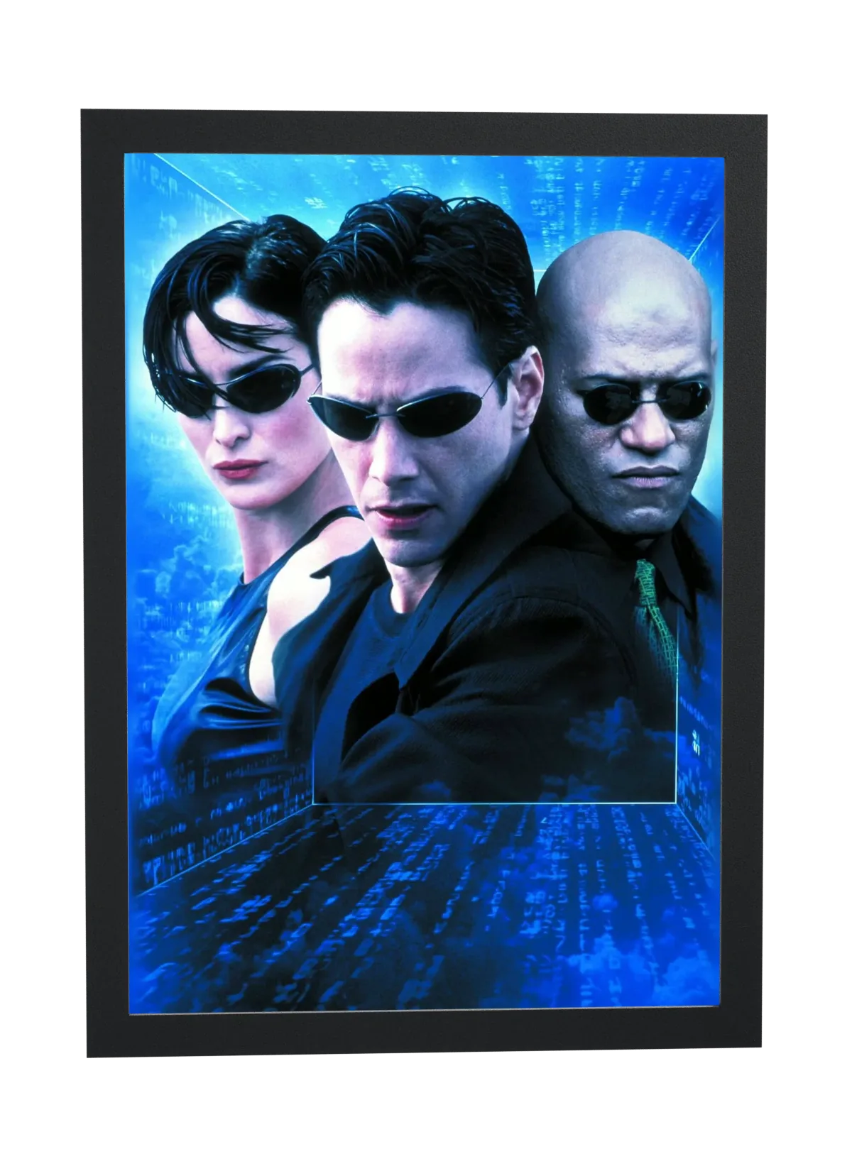 Matrix (1999): Neo, Trinity e Morpheus em azul