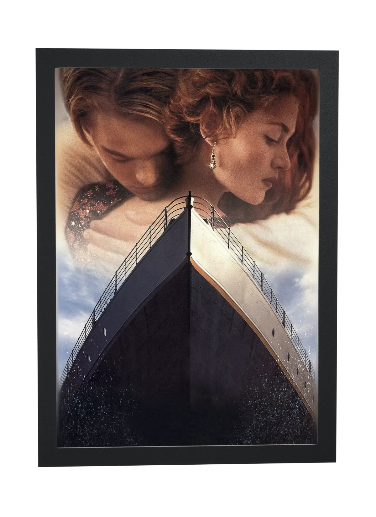 Titanic (1997): abraço acima da proa do navio